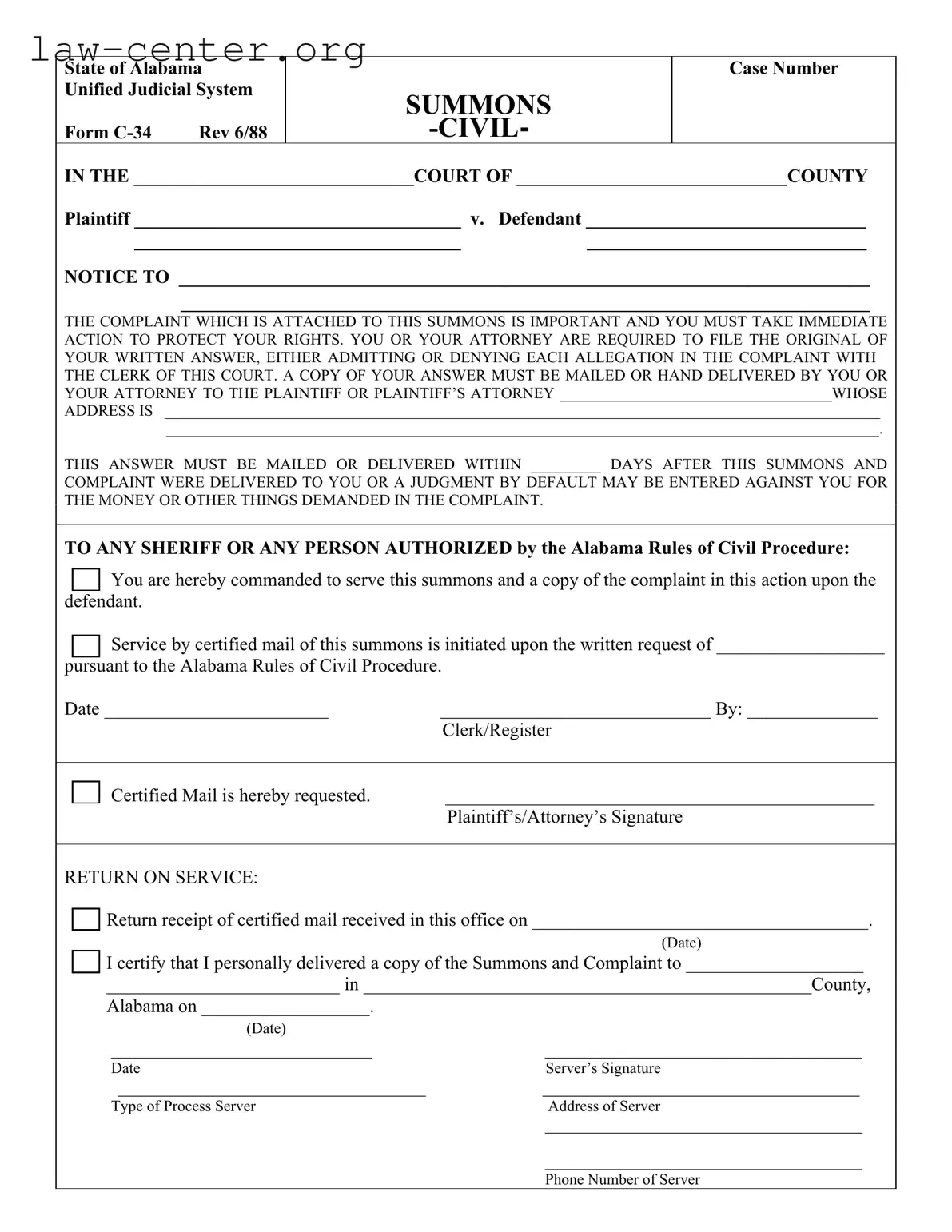 Get Alabama C 34 Form
