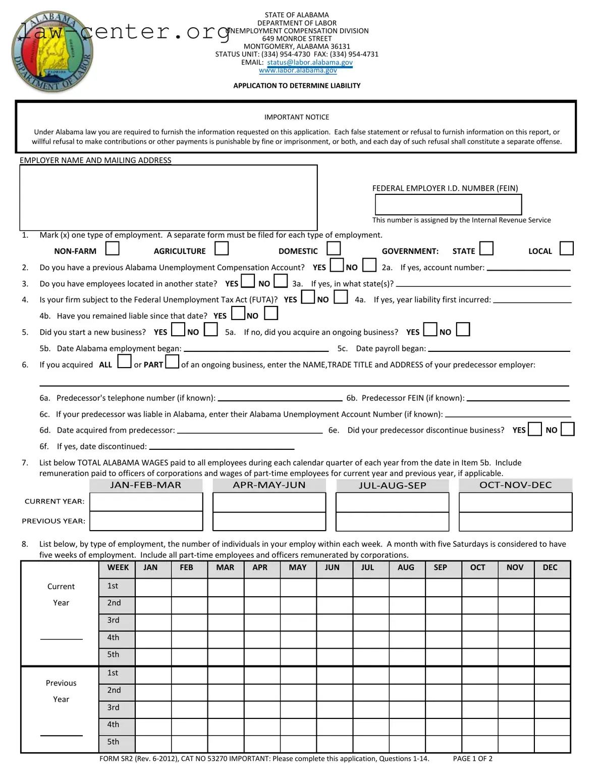 Get Alabama Sr 2 Form