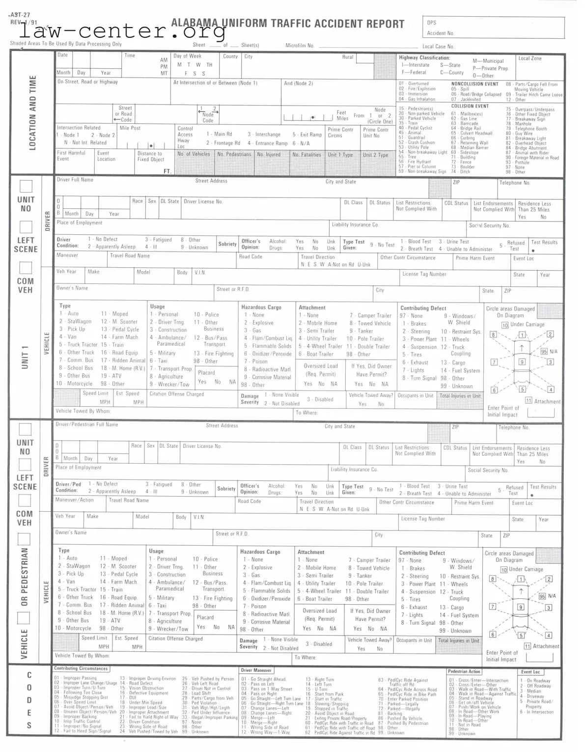 Get Alabama Uniform Traffic Report Form