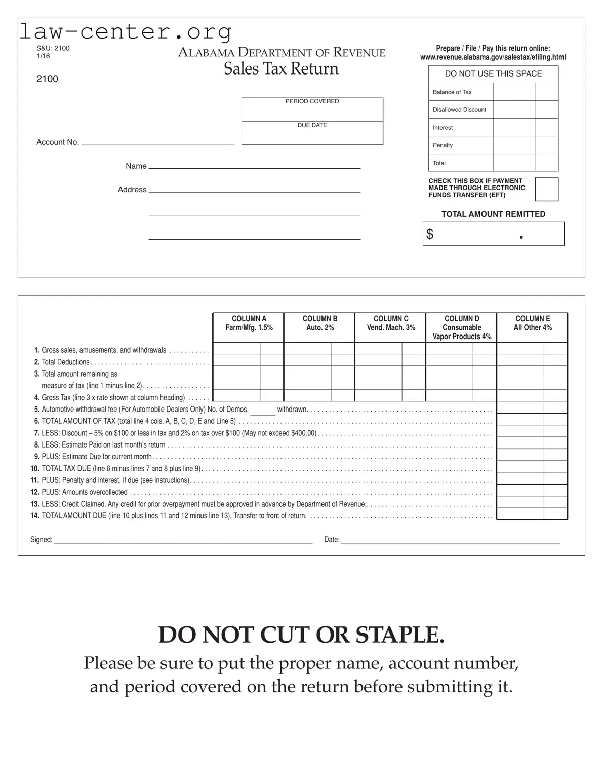 Get Alabama 2100 Form
