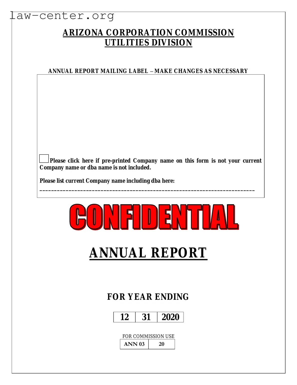 Get Arizona Annual Report Form