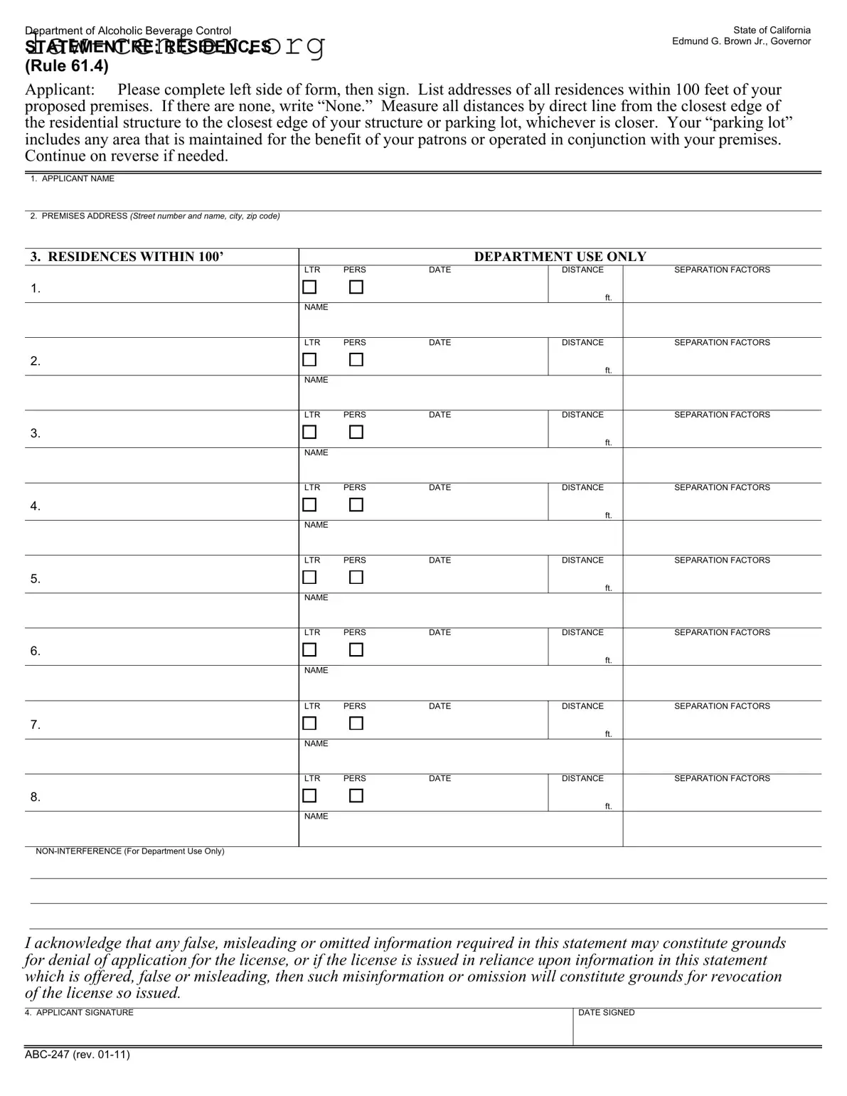Get California Abc 247 Form