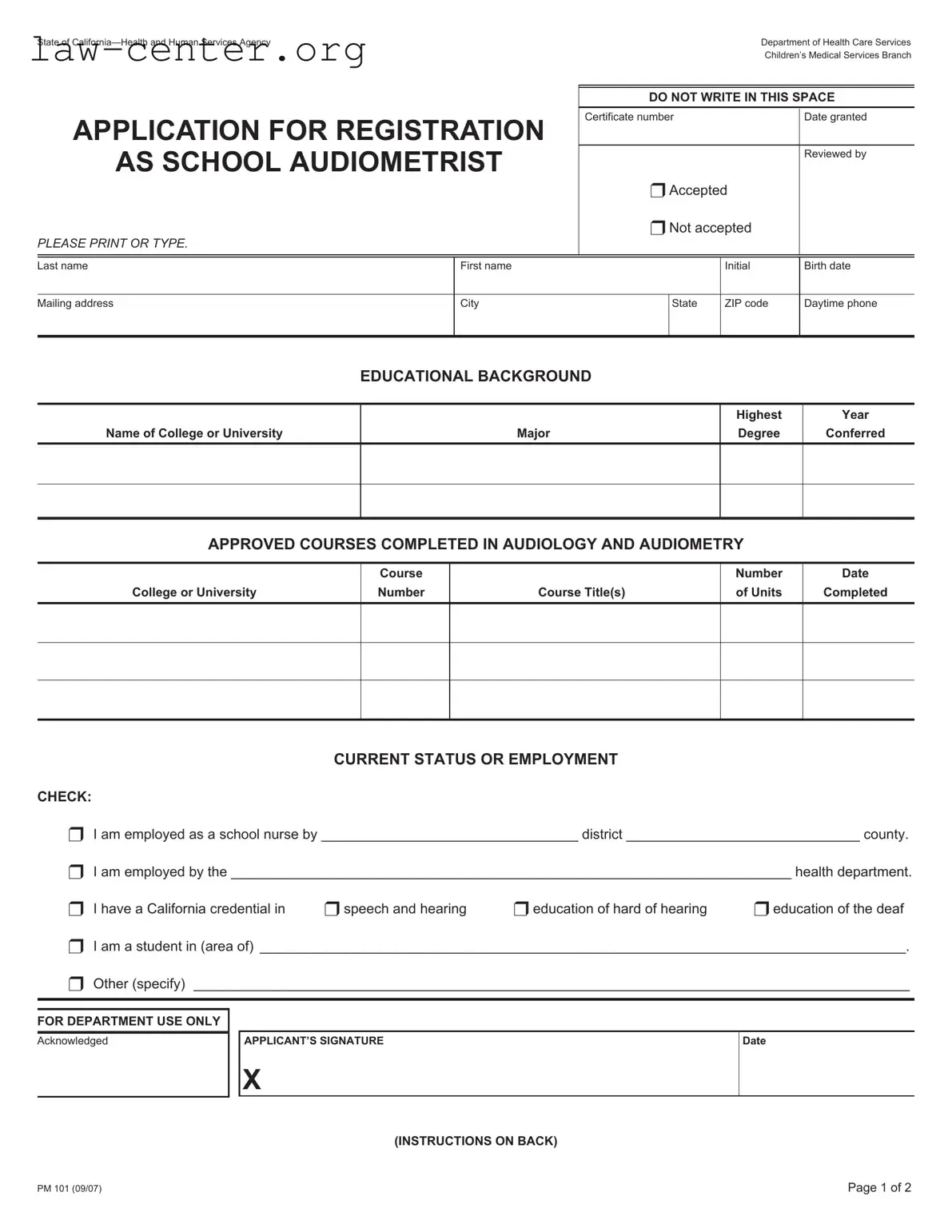 Get California Pm 101 Form