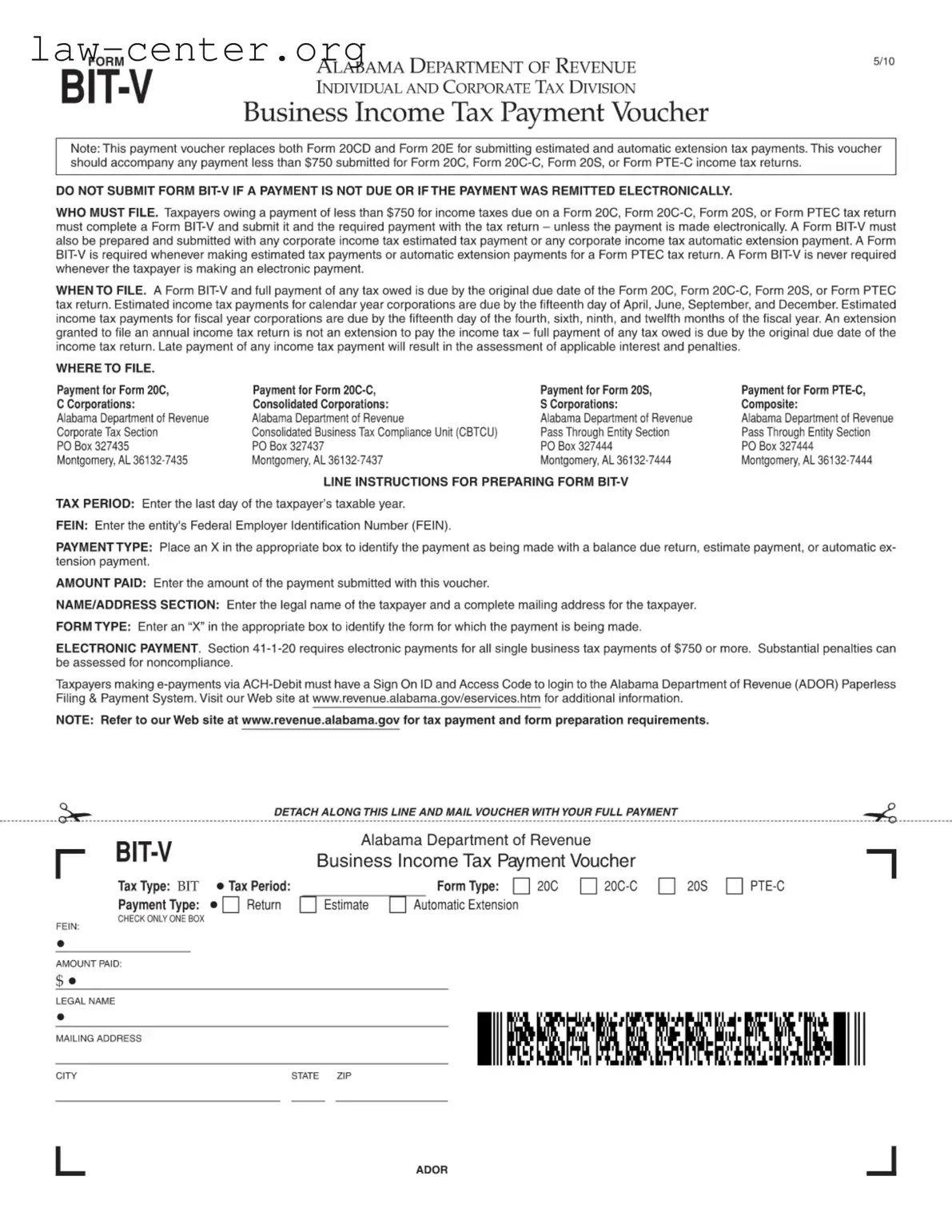 Get Bit V Alabama Form