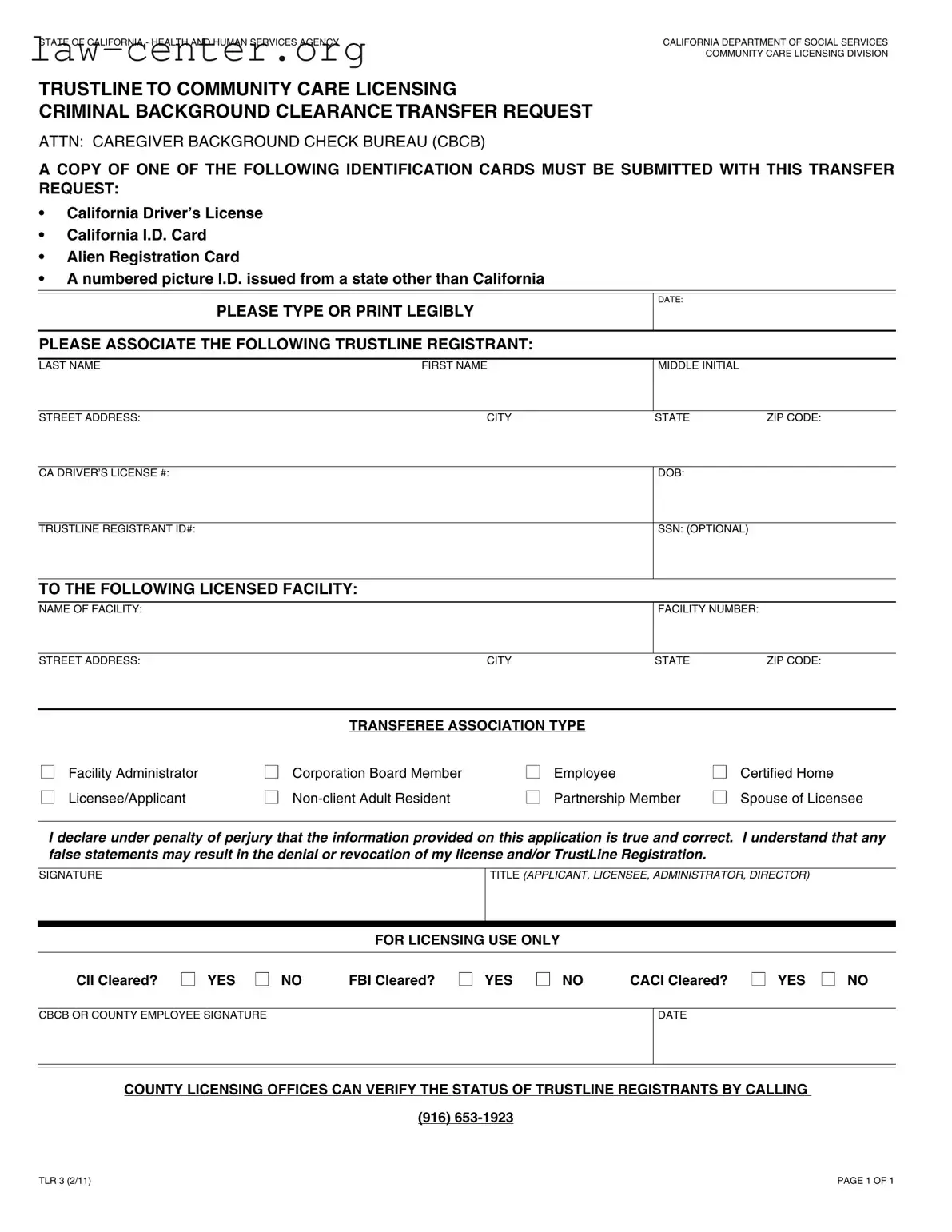 Get California Tlr 3 Form