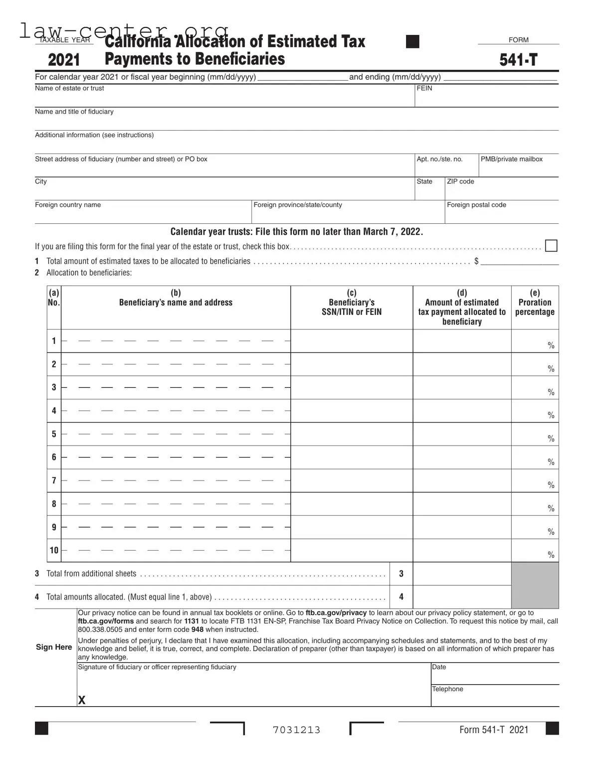 Get California 541 T Form