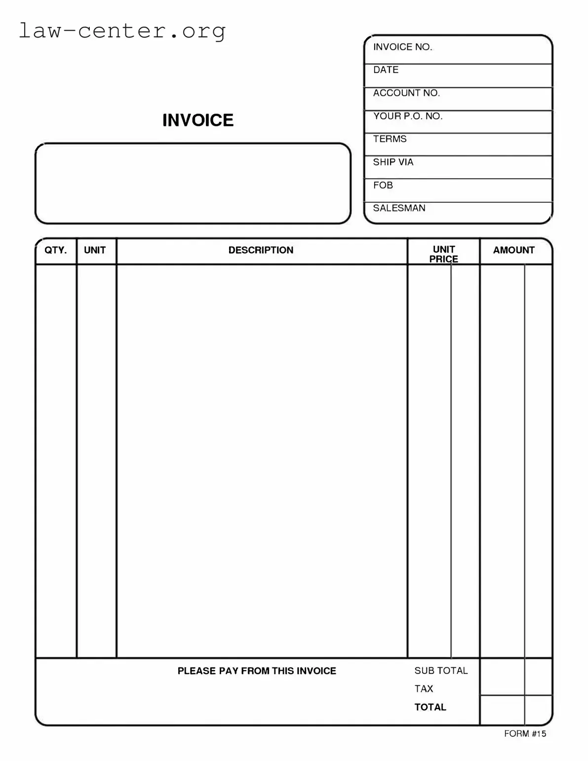 Get Free And Invoice Pdf Form