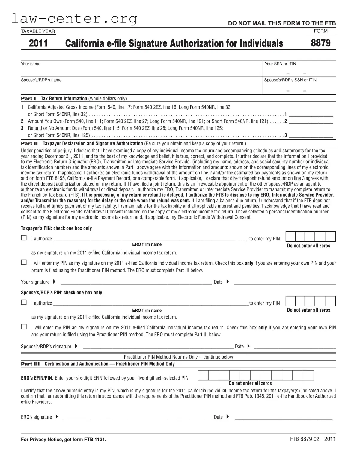 Get California 8879 Form