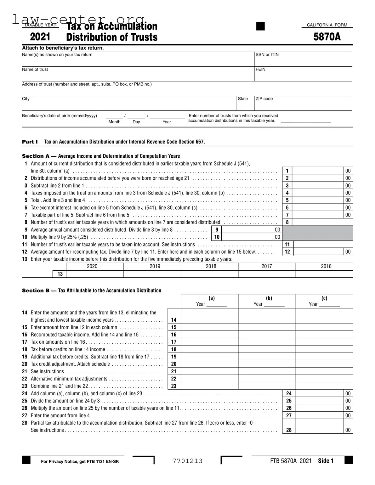Get California 5870A Form