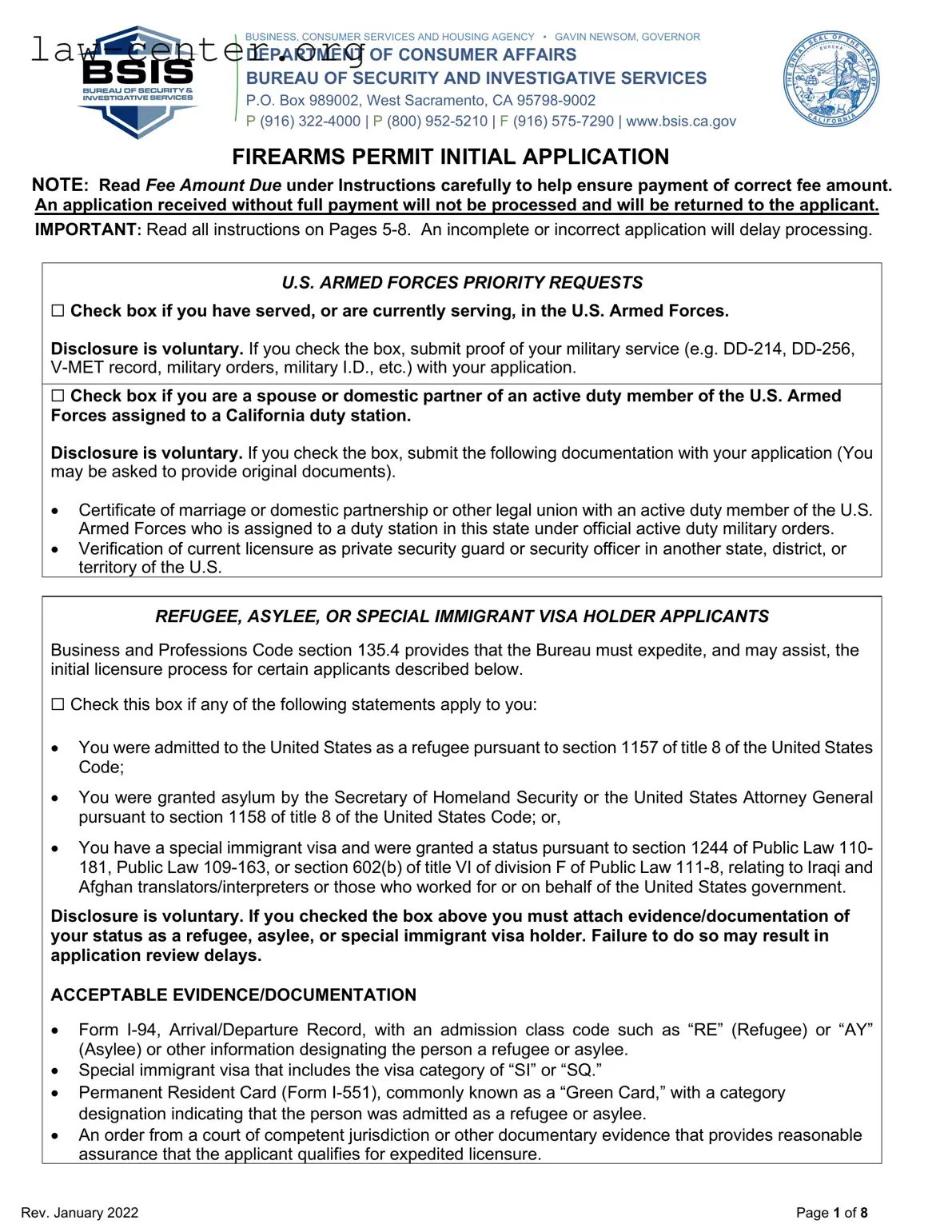 Get California Gun Permit Application Form