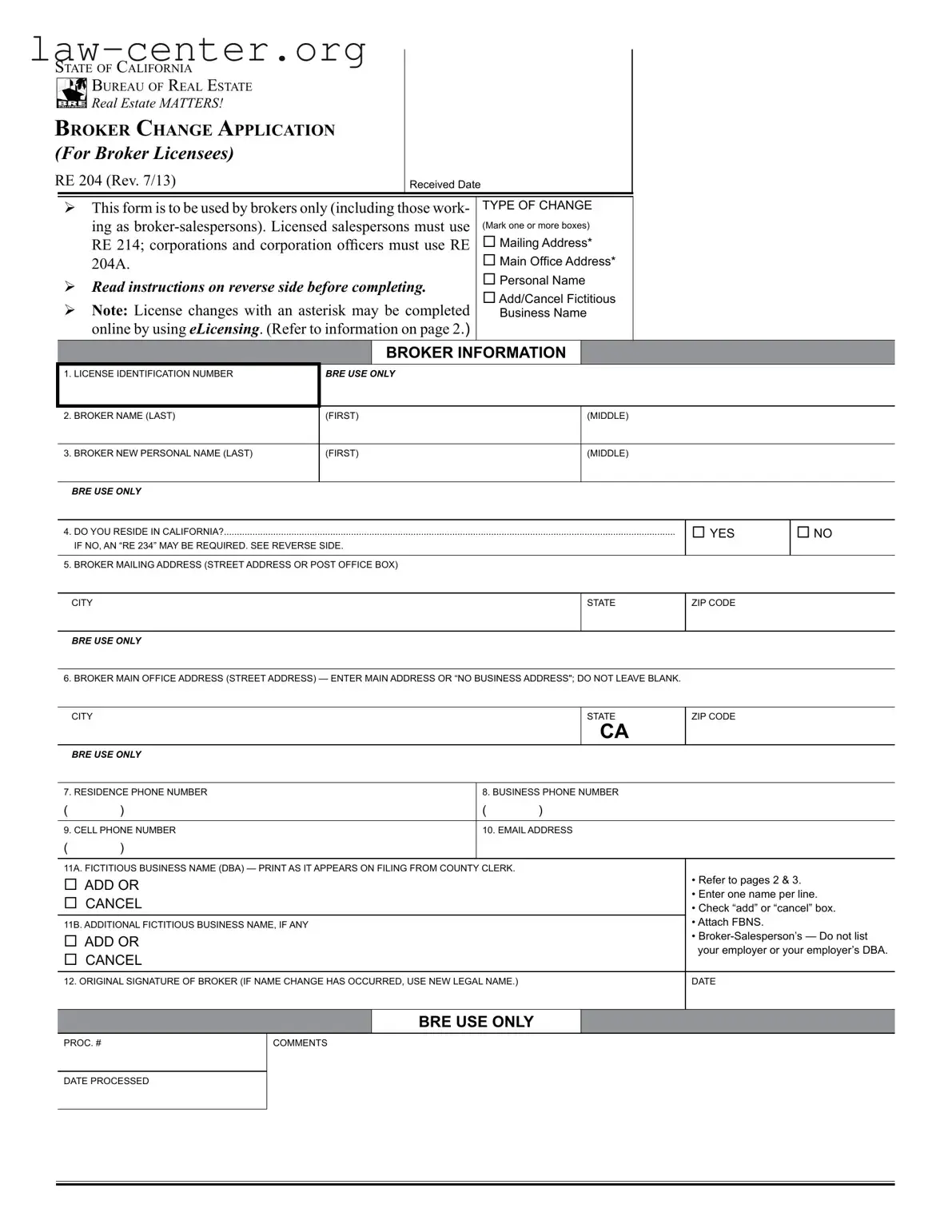 Get California Re 204 Form