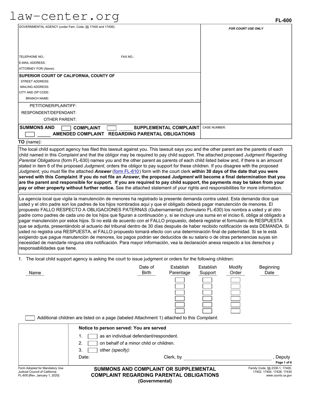 Get California Fl 600 Form