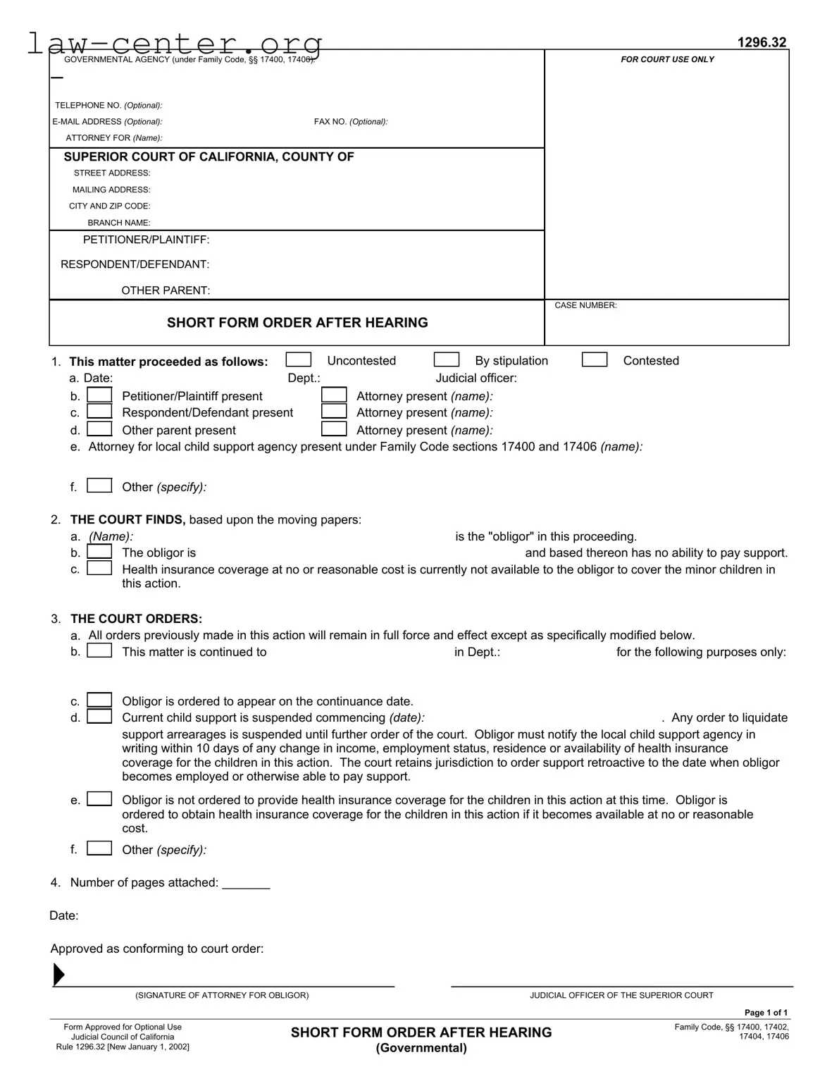 Get California 1296 32 Form