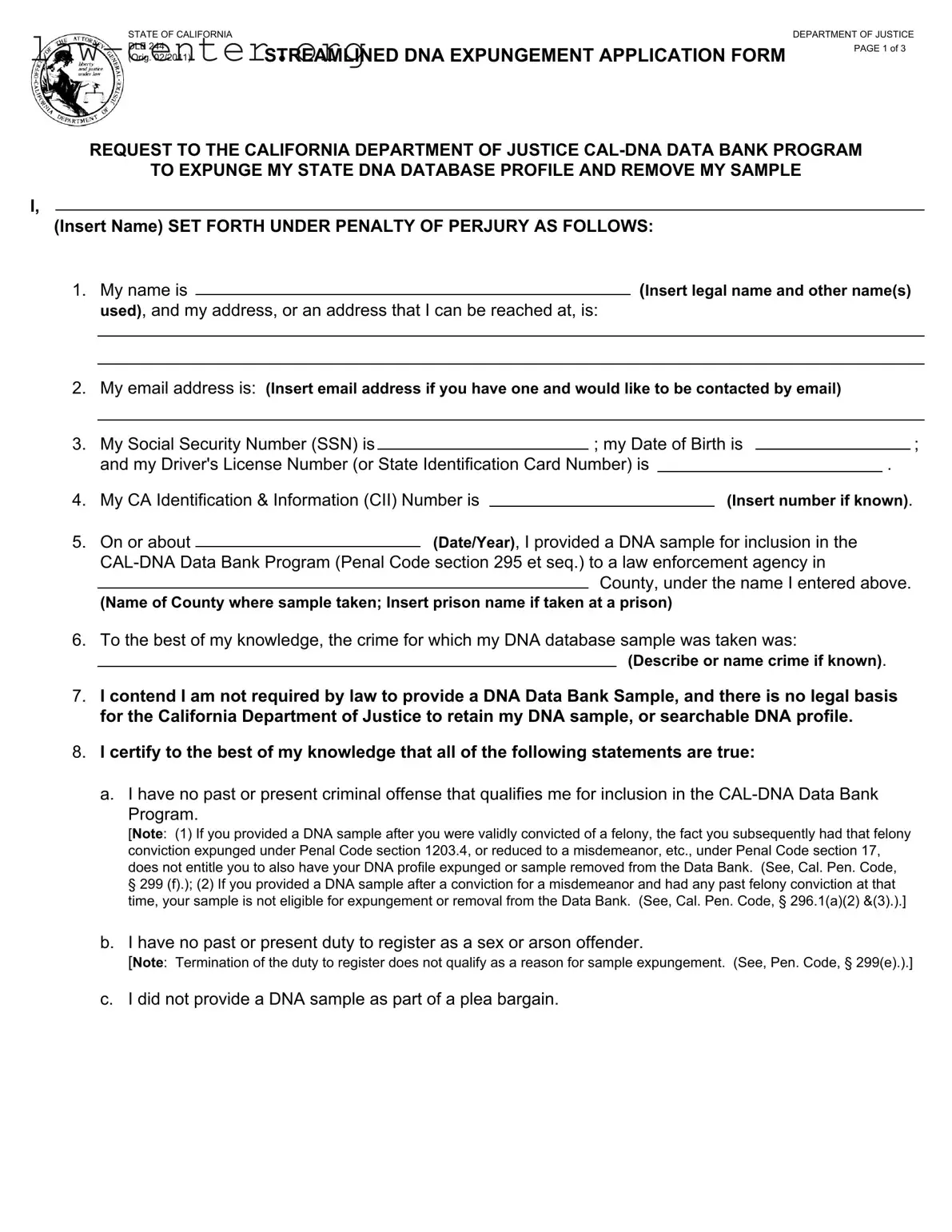 Get California Dle 244 Form