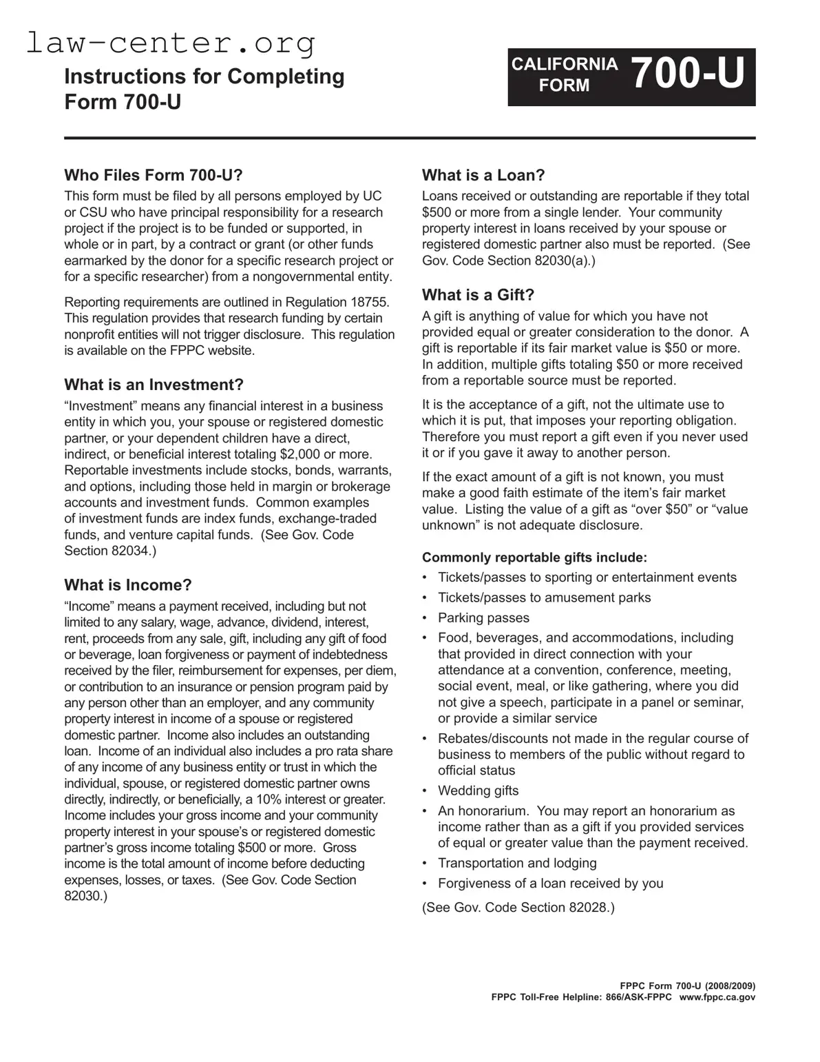 Get California 700 U Form