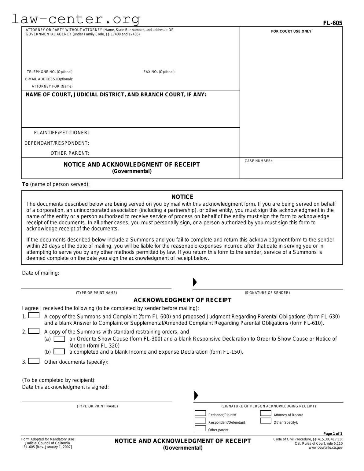Get California Fl 605 Form