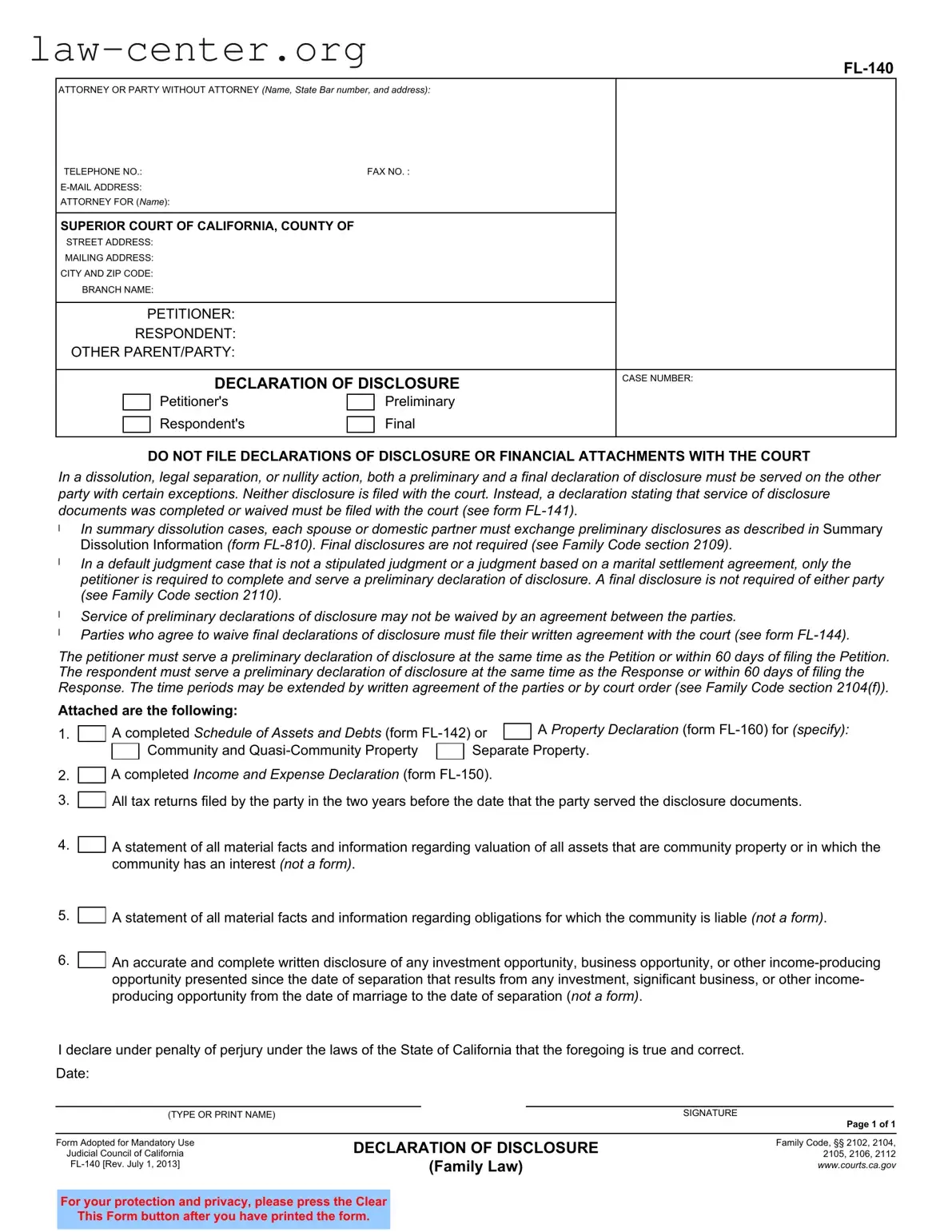 Get California Fl140 Form