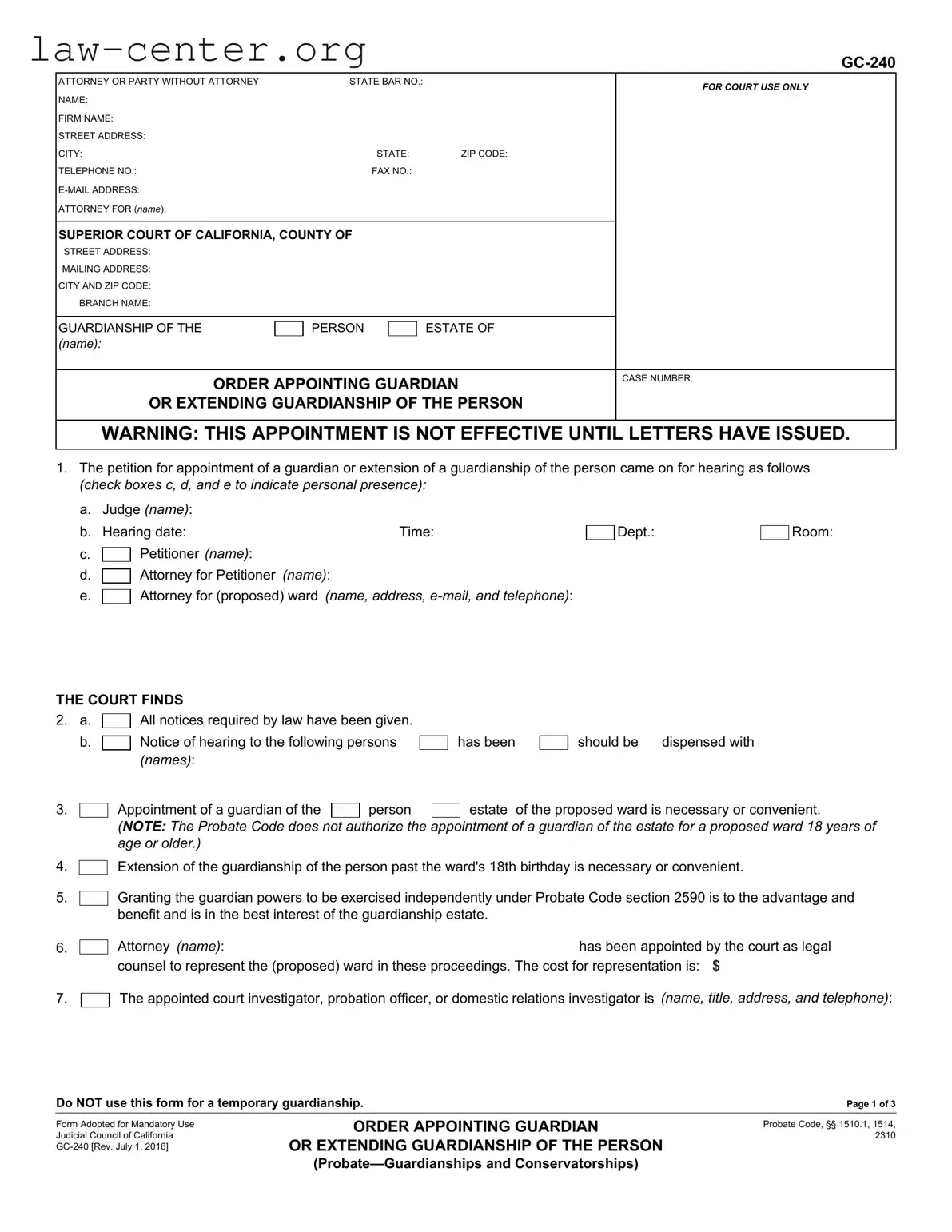 Get California Gc 240 Form