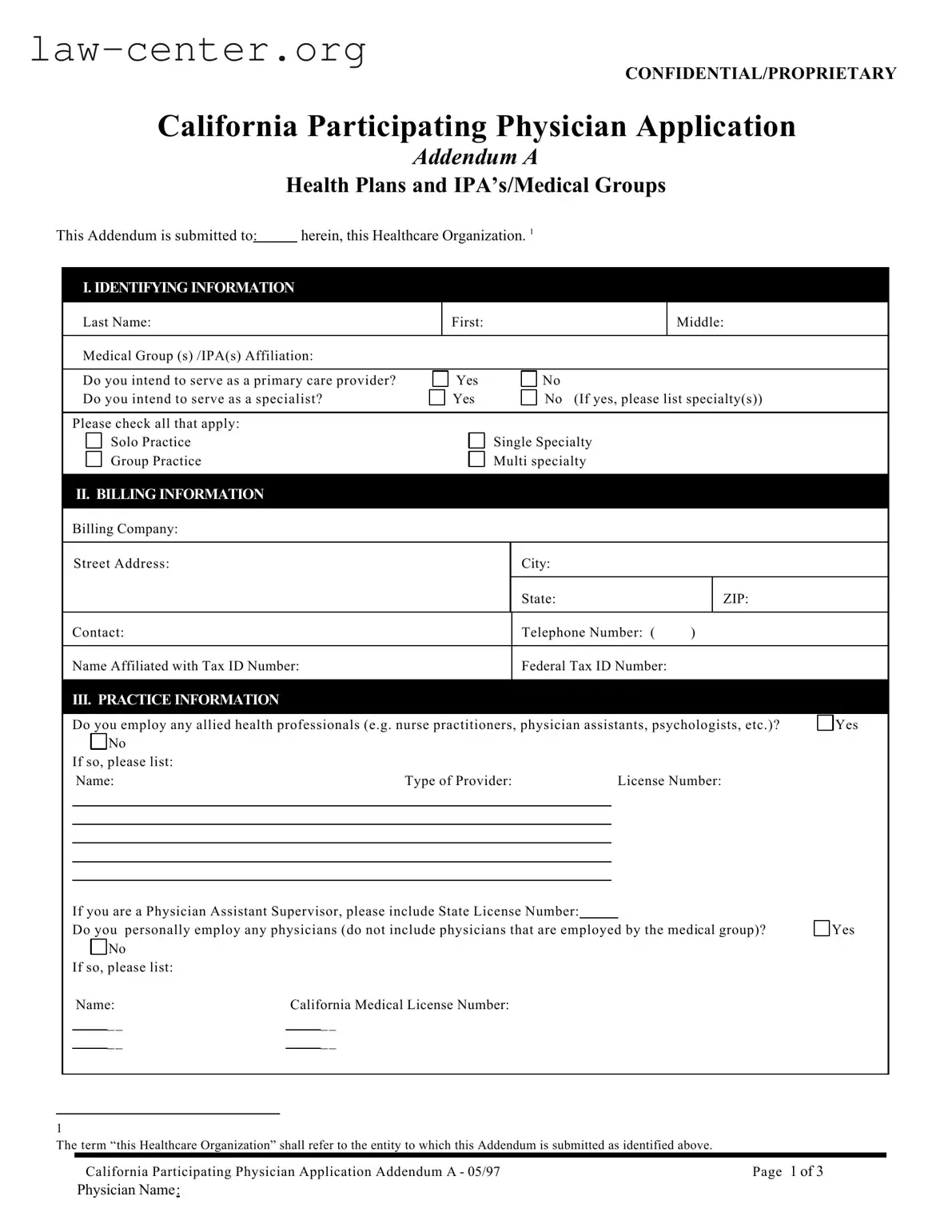 Get California Participating Physician Form
