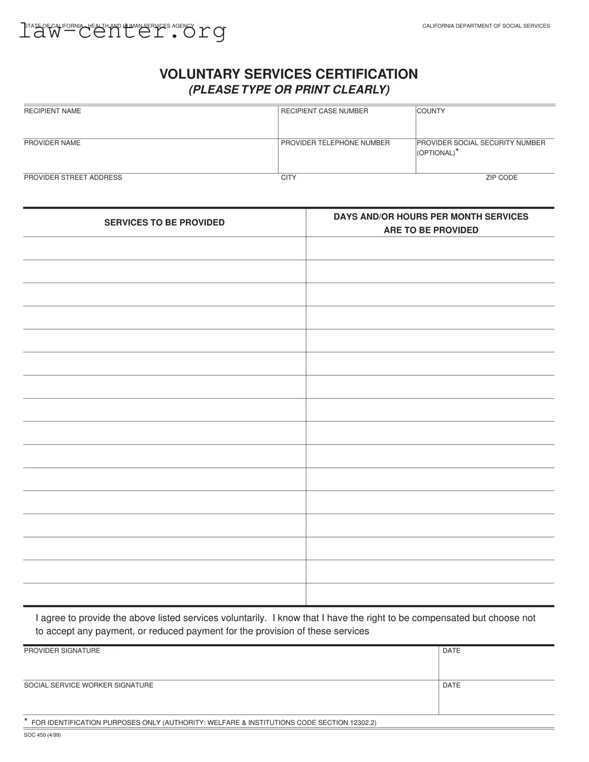 Get California Soc 450 Form
