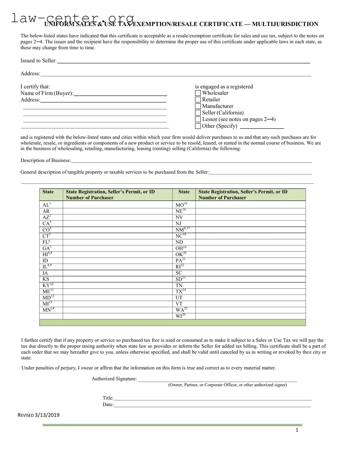 Get California Sales Tax Certificate Form