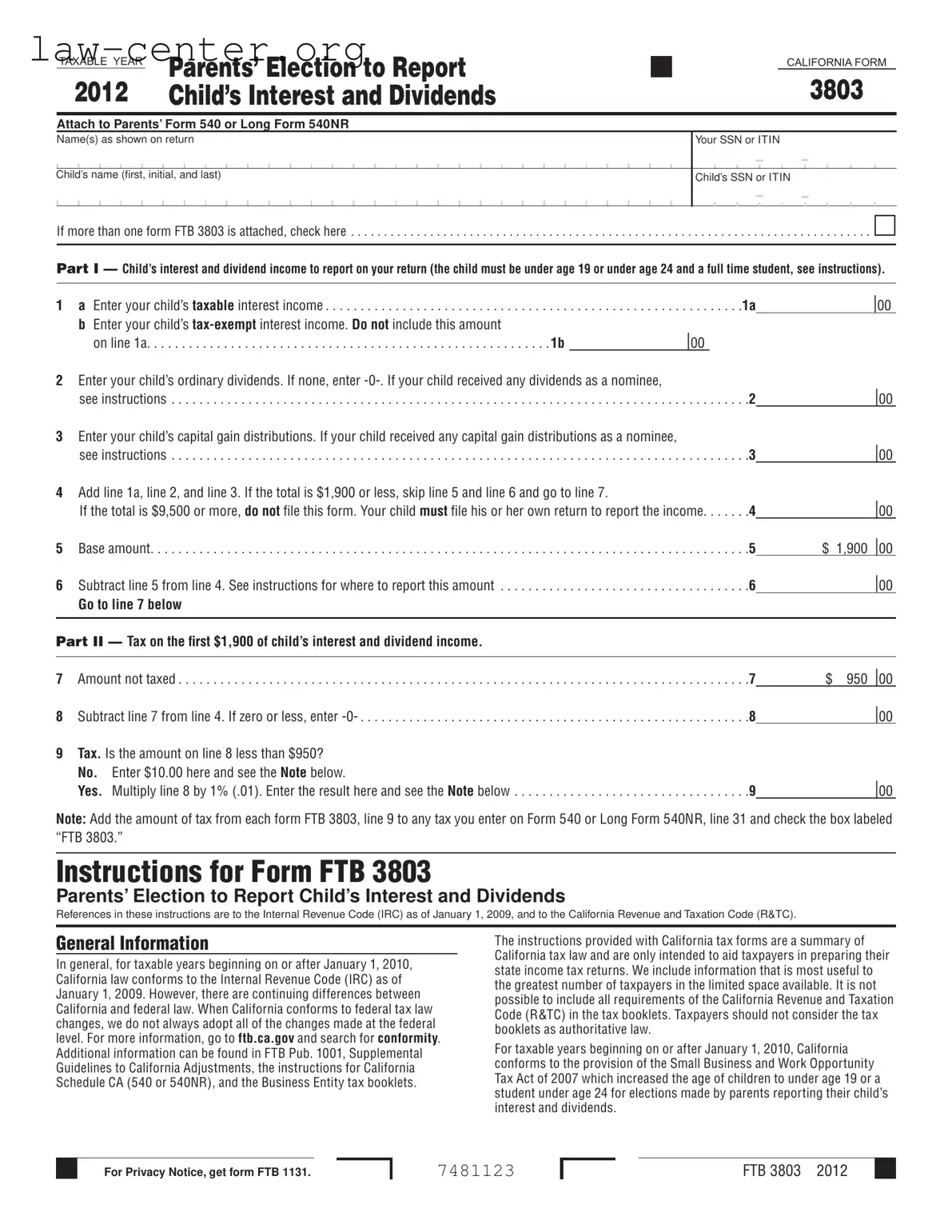 Get California 3803 Form