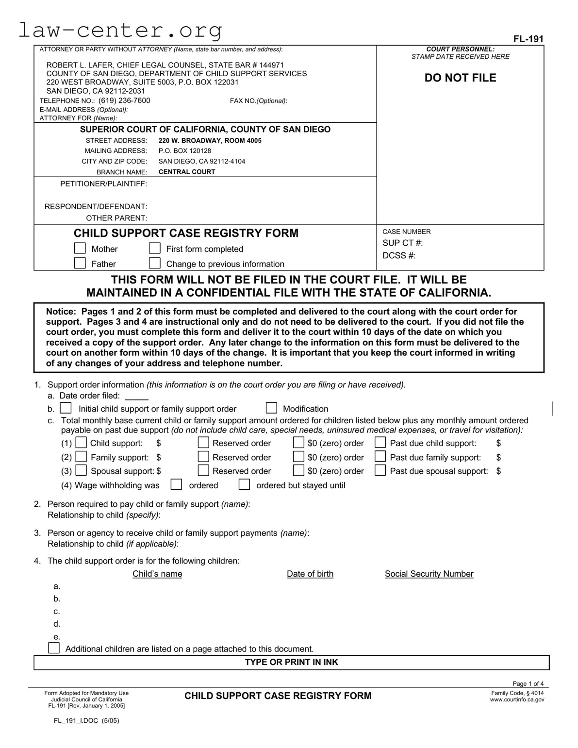 Get California Fl 191 Form