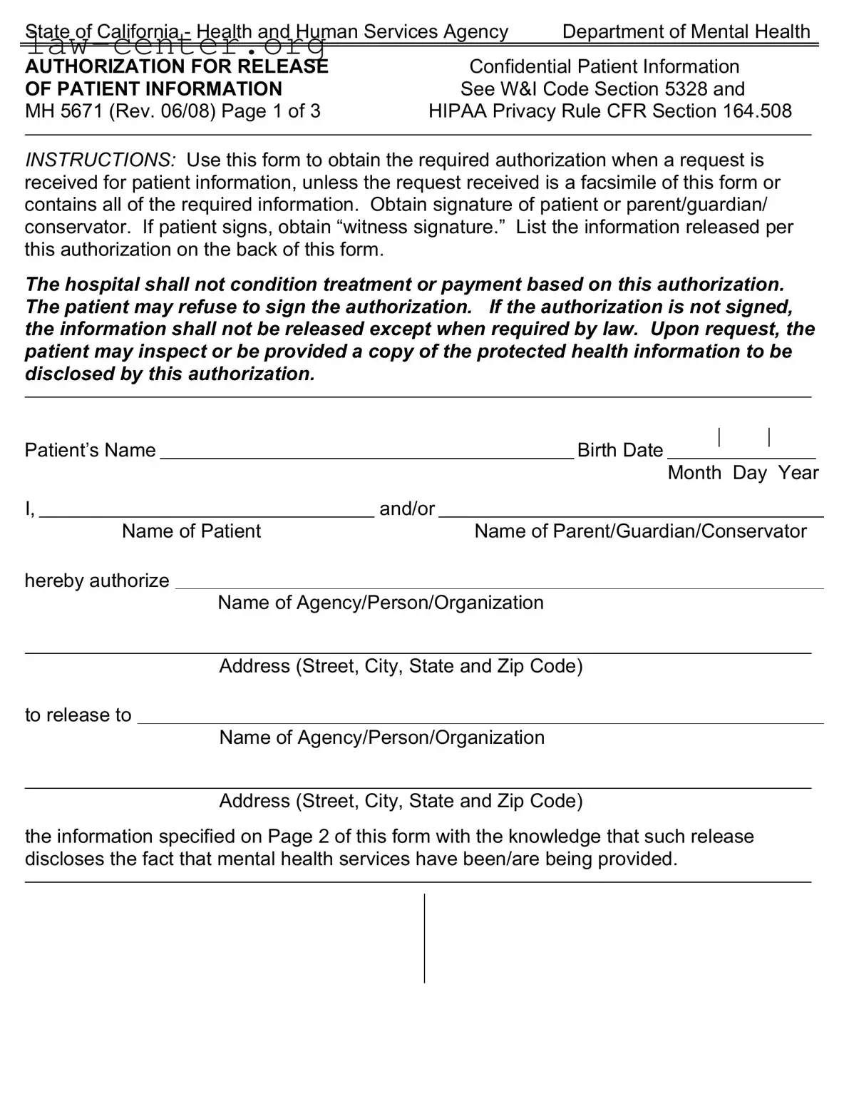 Get California Mh 5671 Form