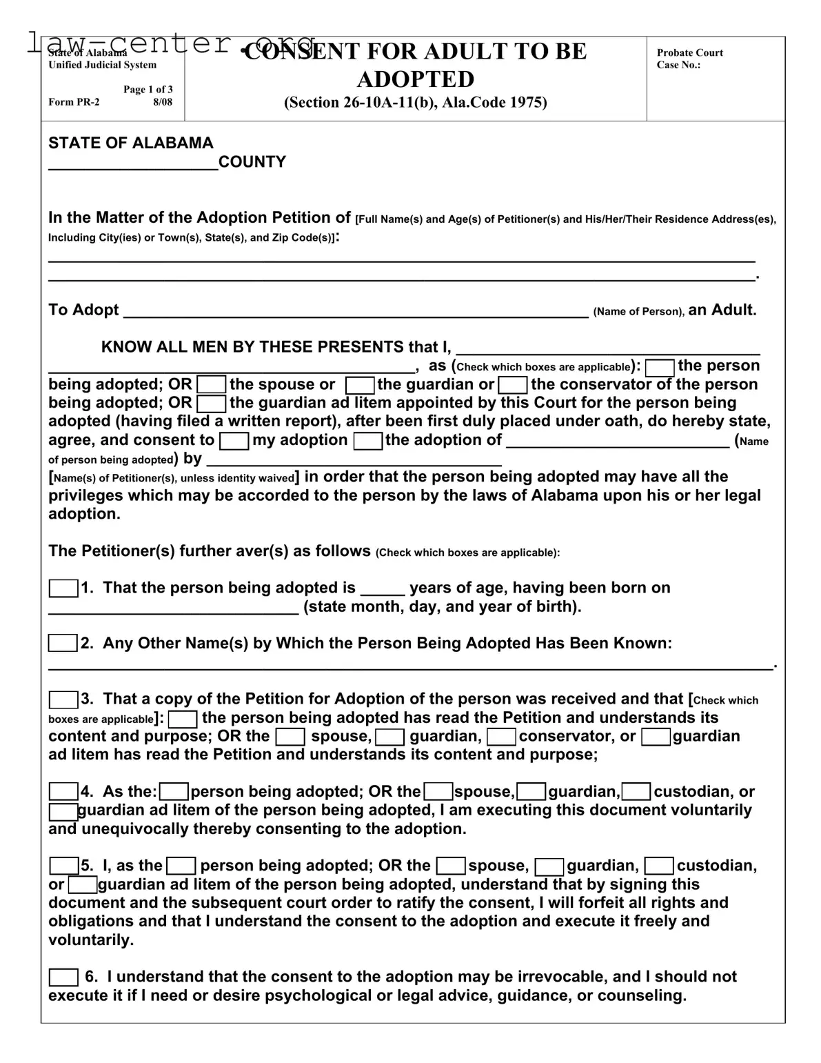 Get Alabama Pr 2 Form