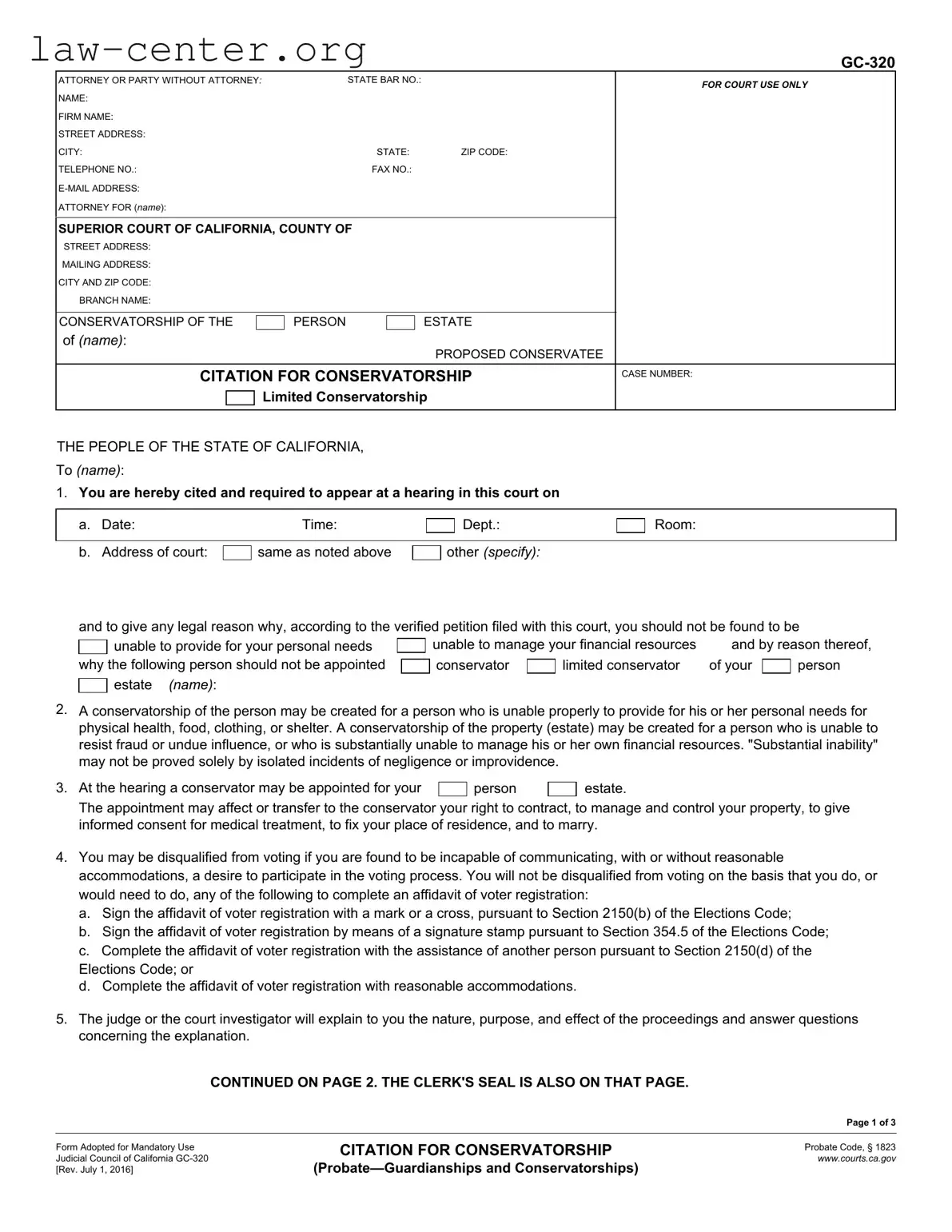 Get California Gc 320 Form
