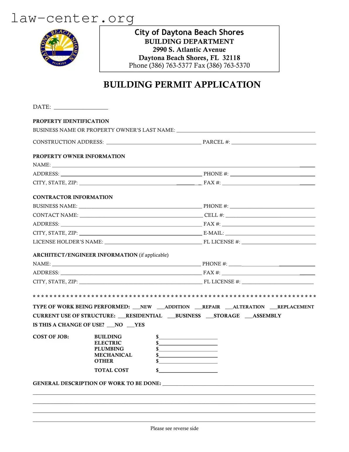 Get Building Permit Form