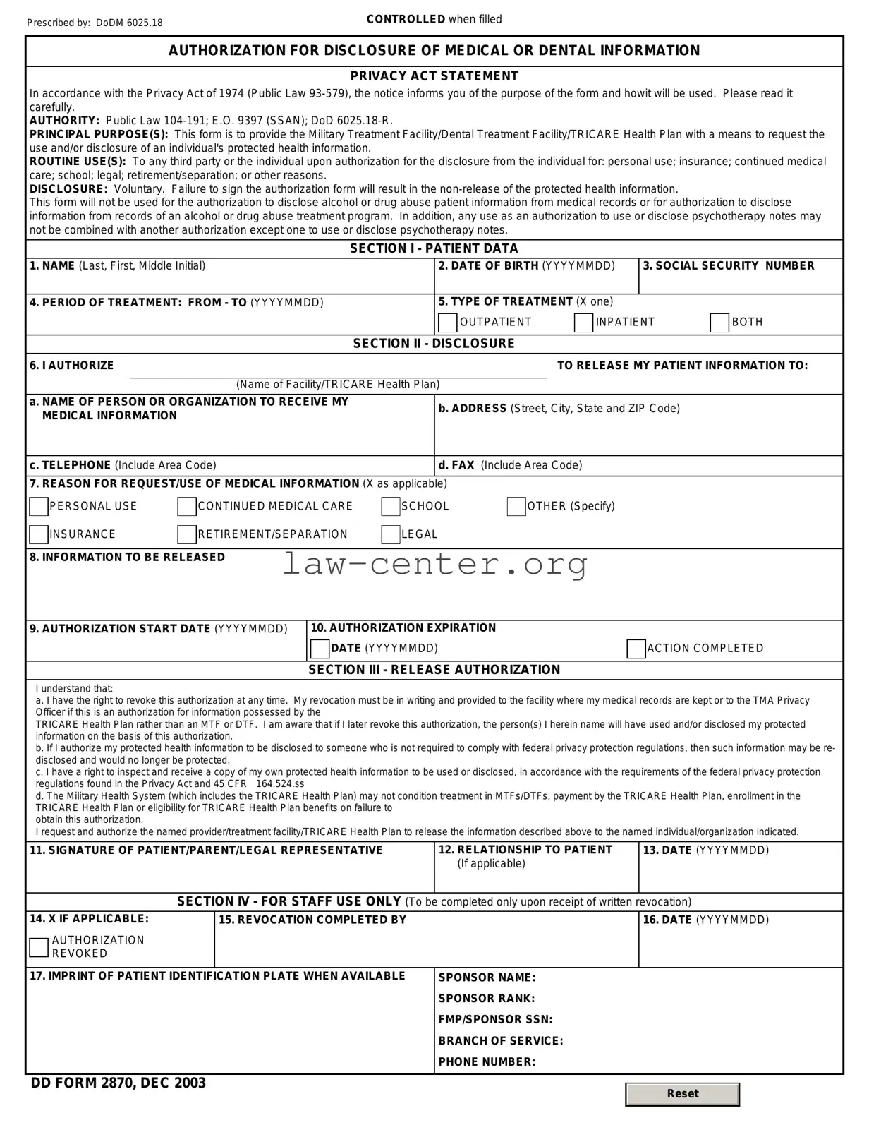 Get DD 2870 Form