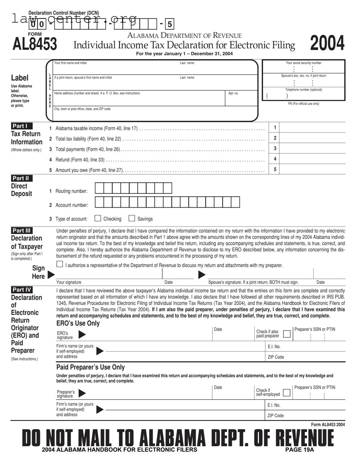 Get Alabama 8453 Form