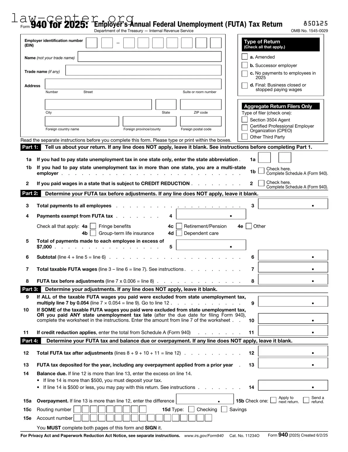 Get IRS 940 Form