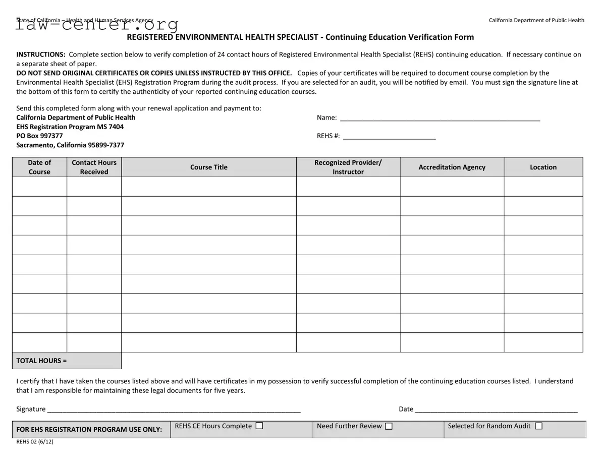 Get California Rehs 02 Form