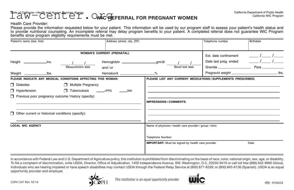 Get California Wic Form