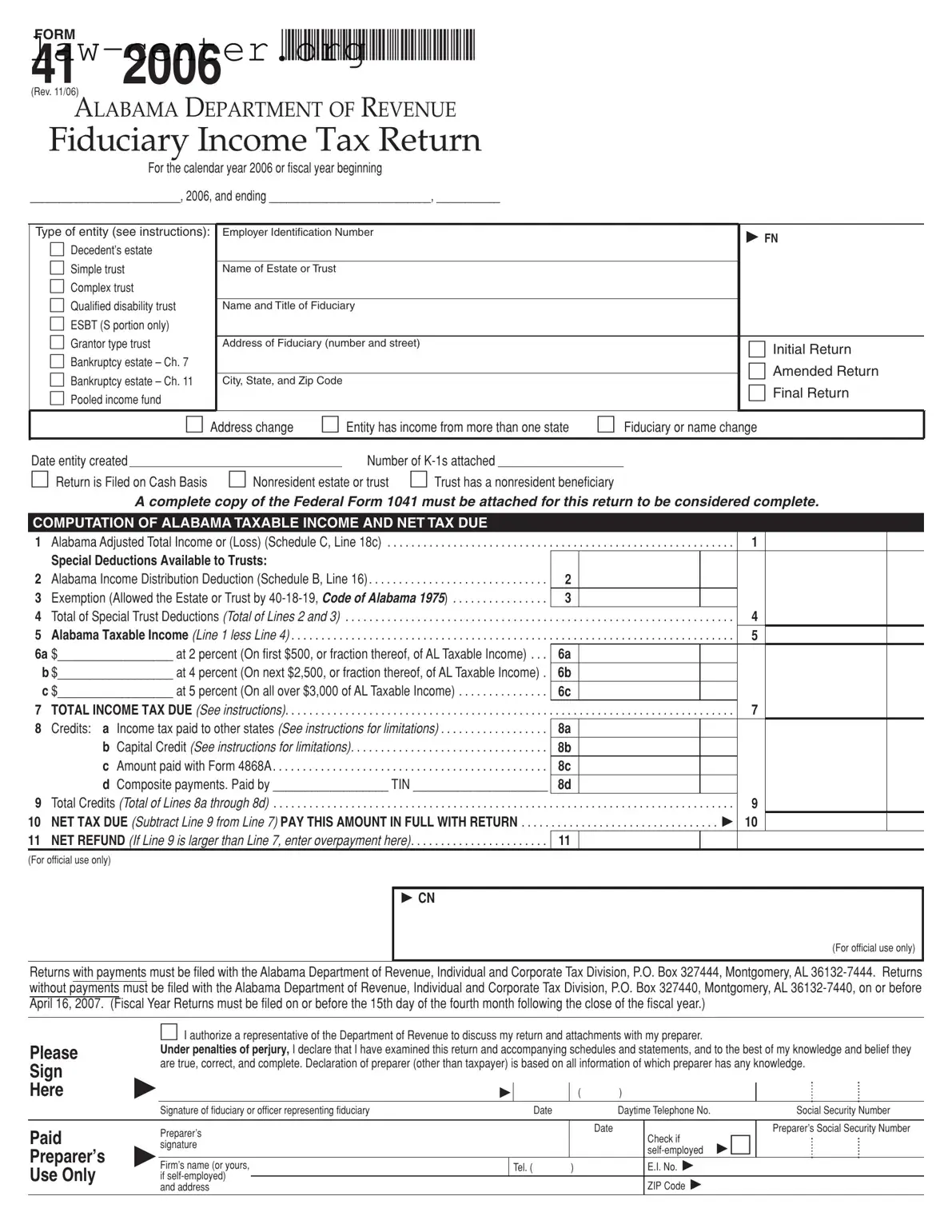 Get Alabama 41 Form