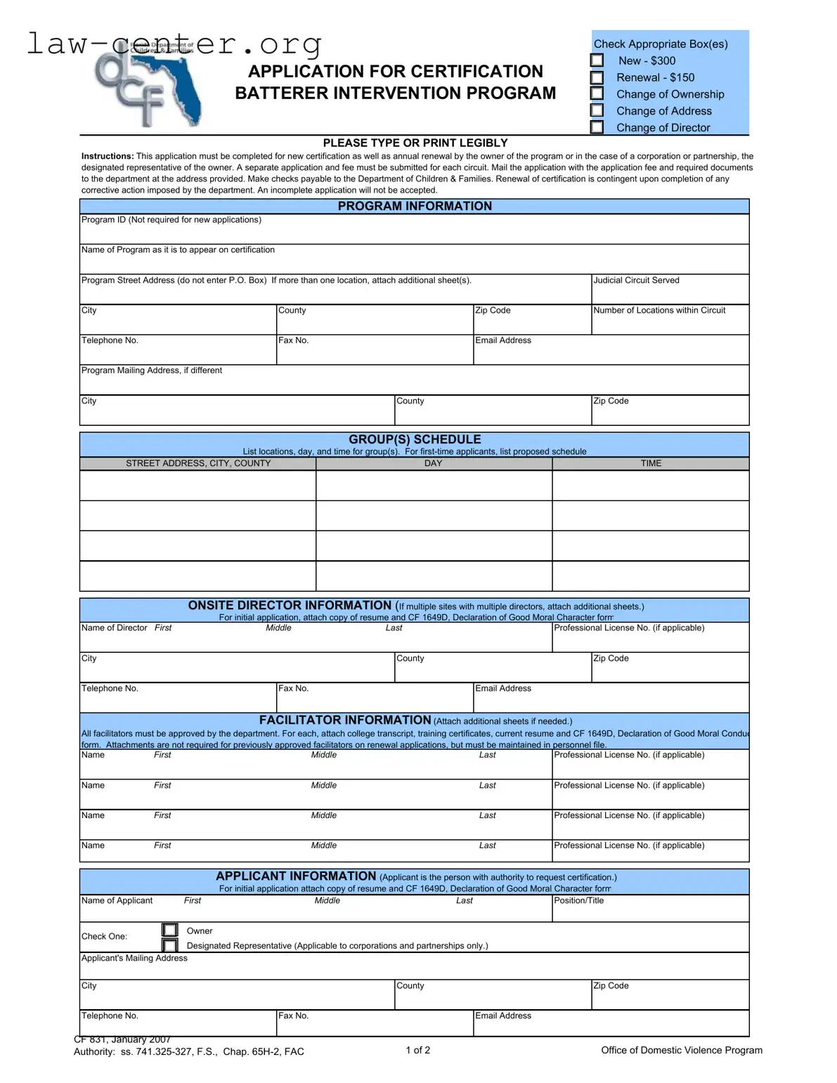 Get Florida Cf 831 Form