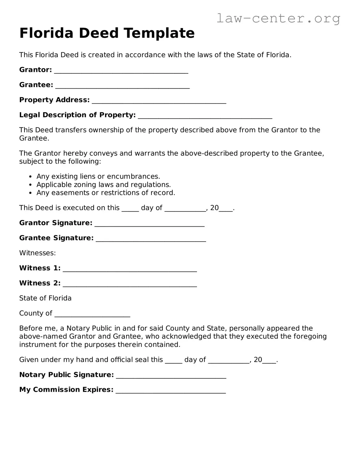 Attorney-Approved Florida Deed Document