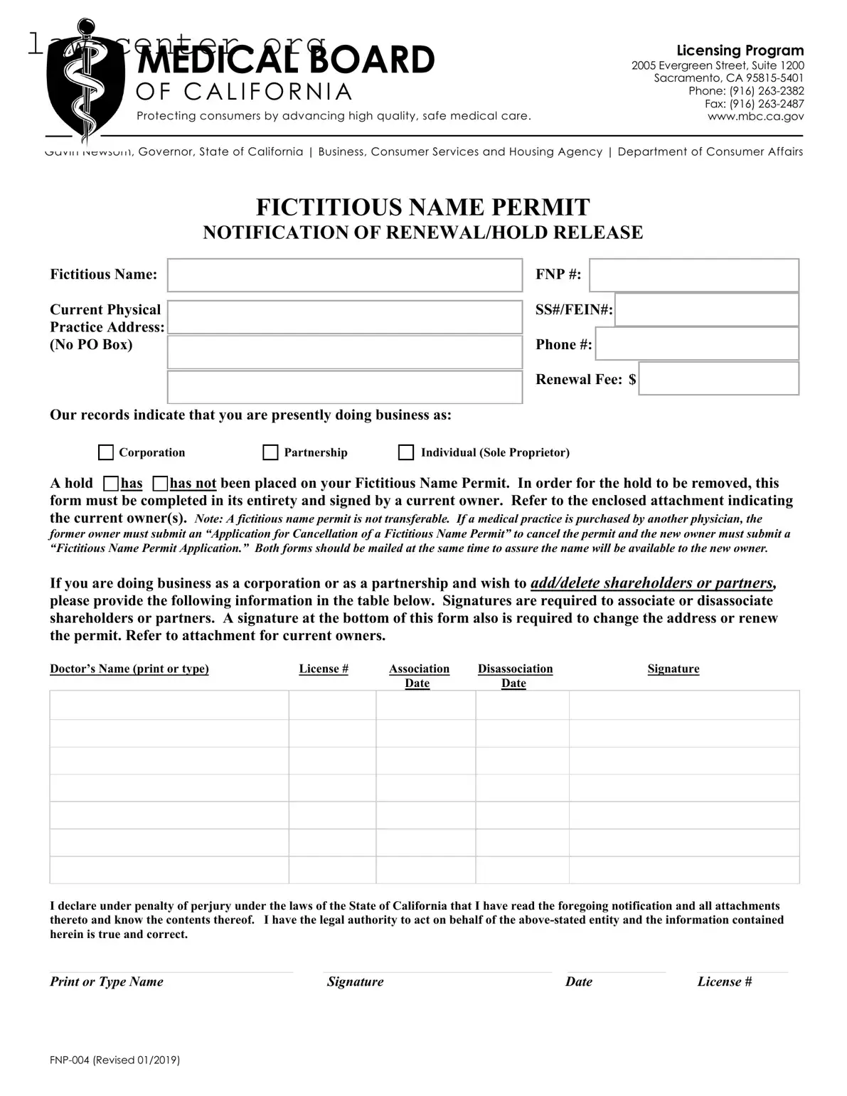 Get California Fnp 004 Form