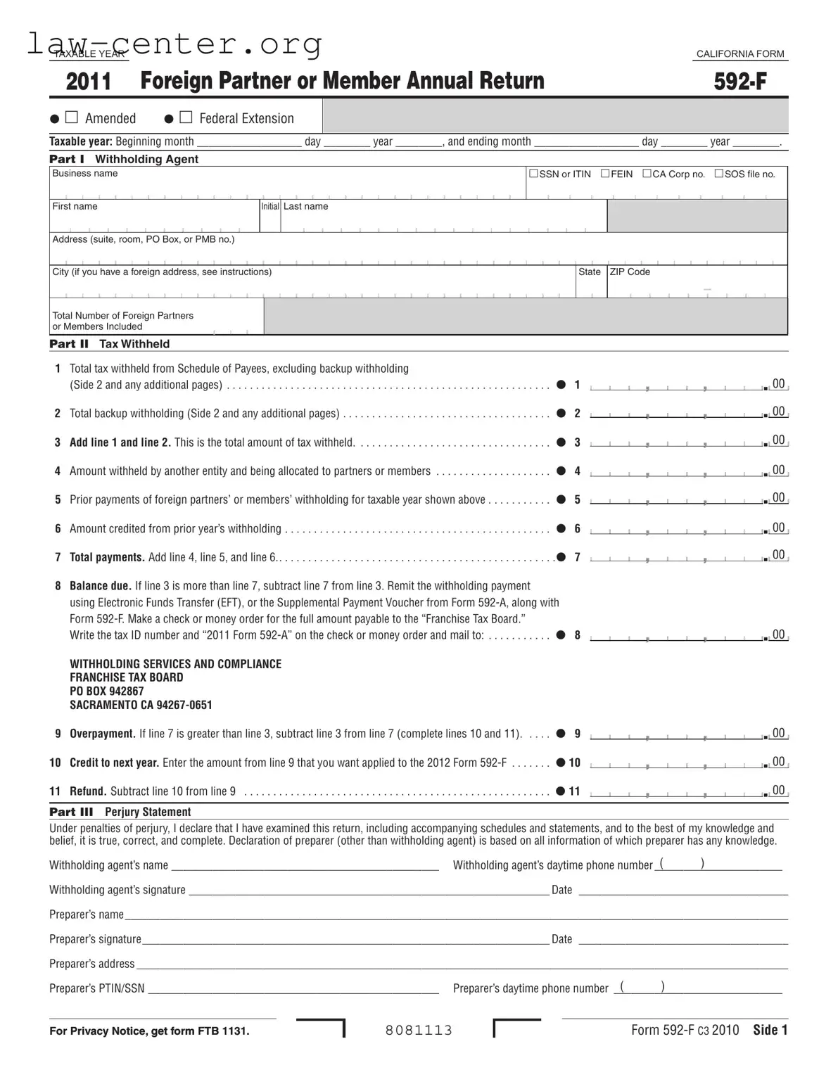Get California 592 F Form