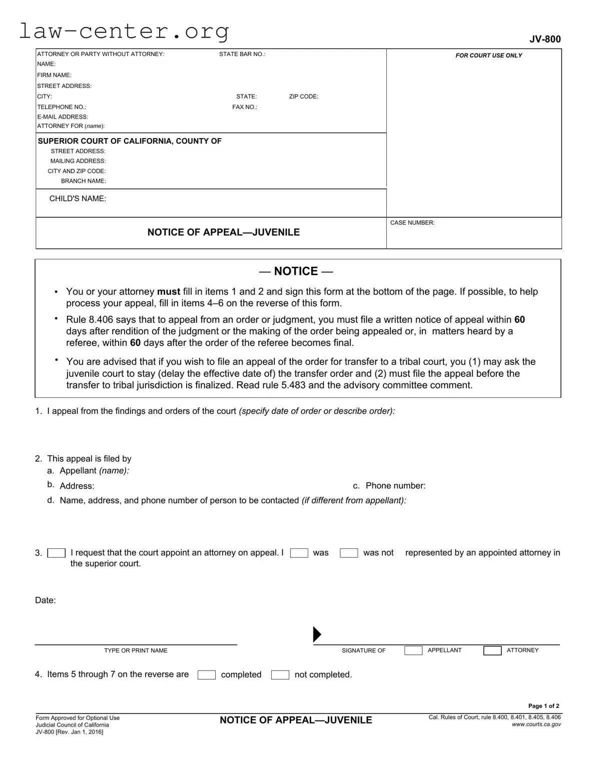Get California Jv 800 Form