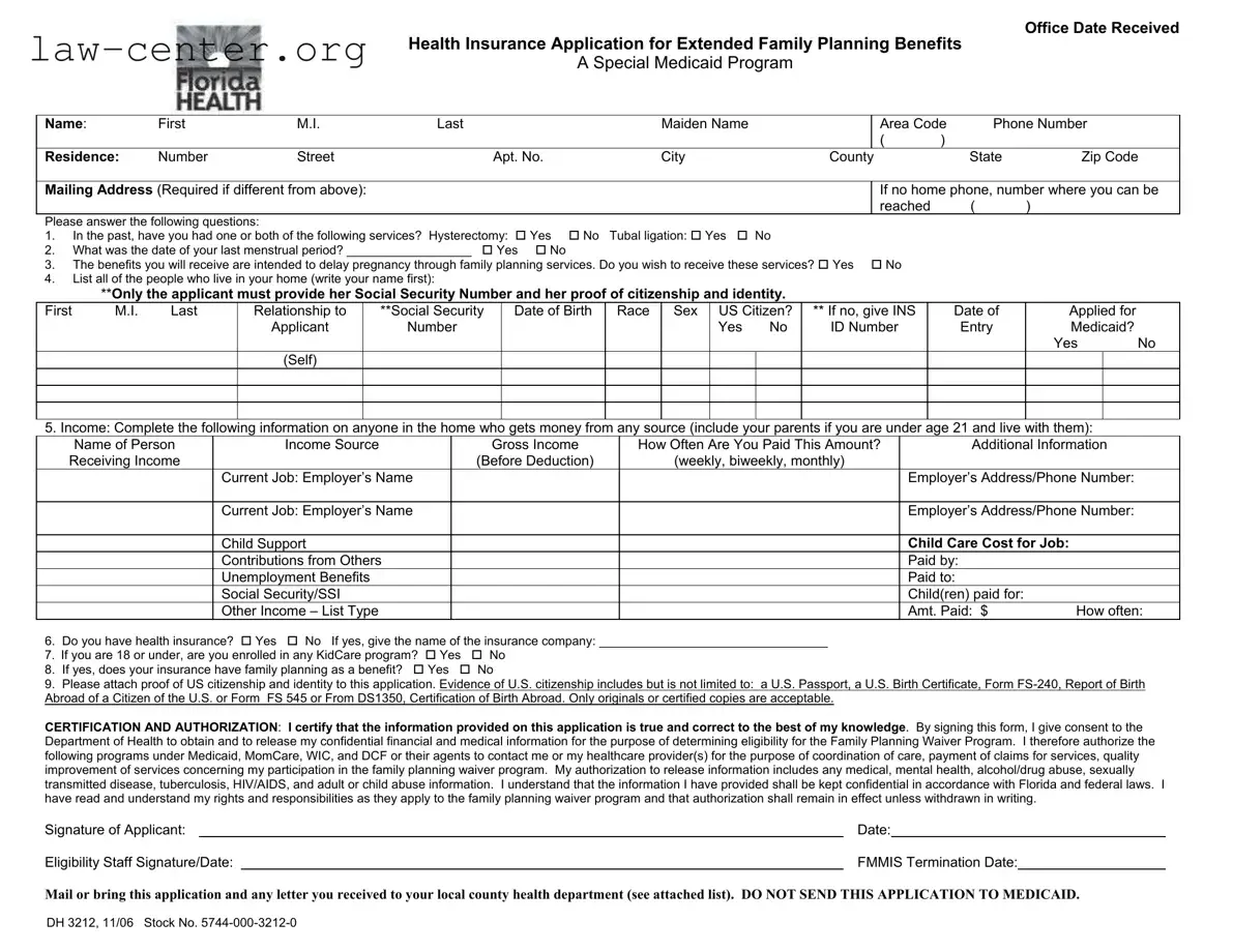 Get Florida Dh 3212 Form