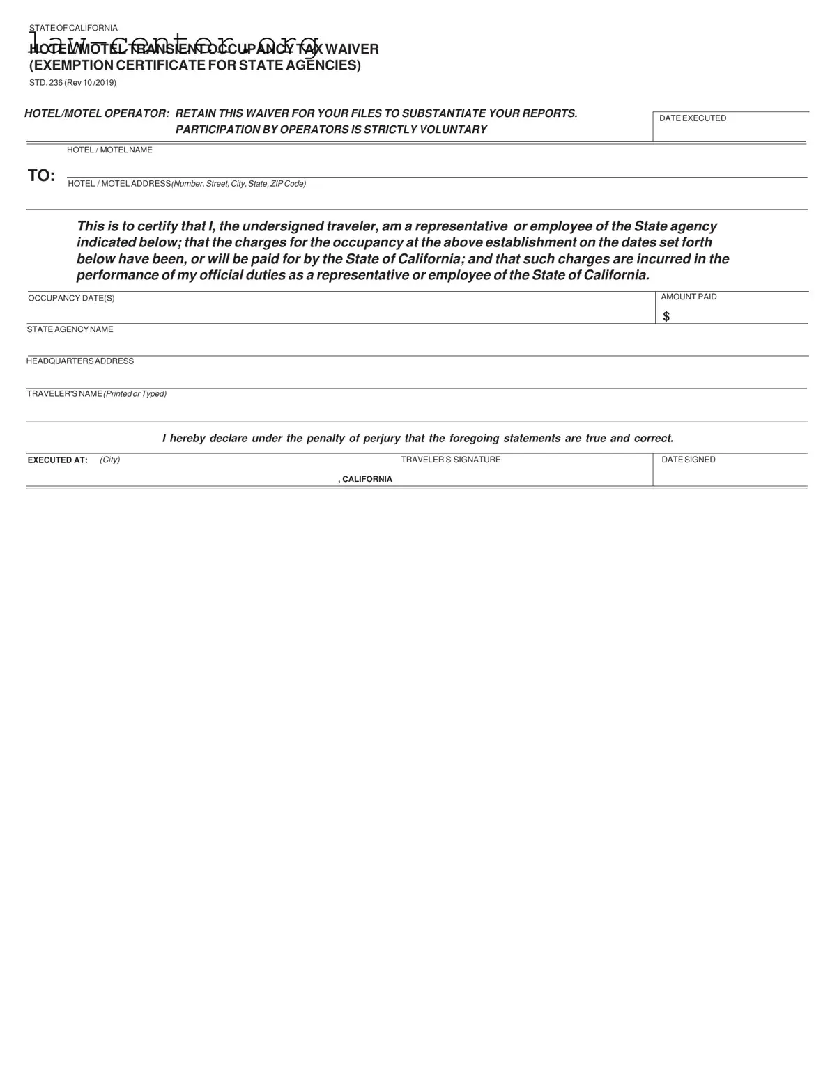 Get California Std 236 Form