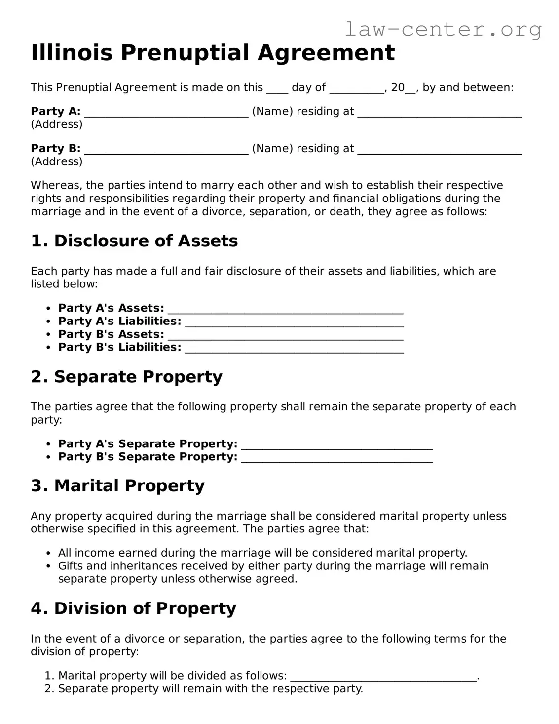 Attorney-Approved Illinois Prenuptial Agreement Document