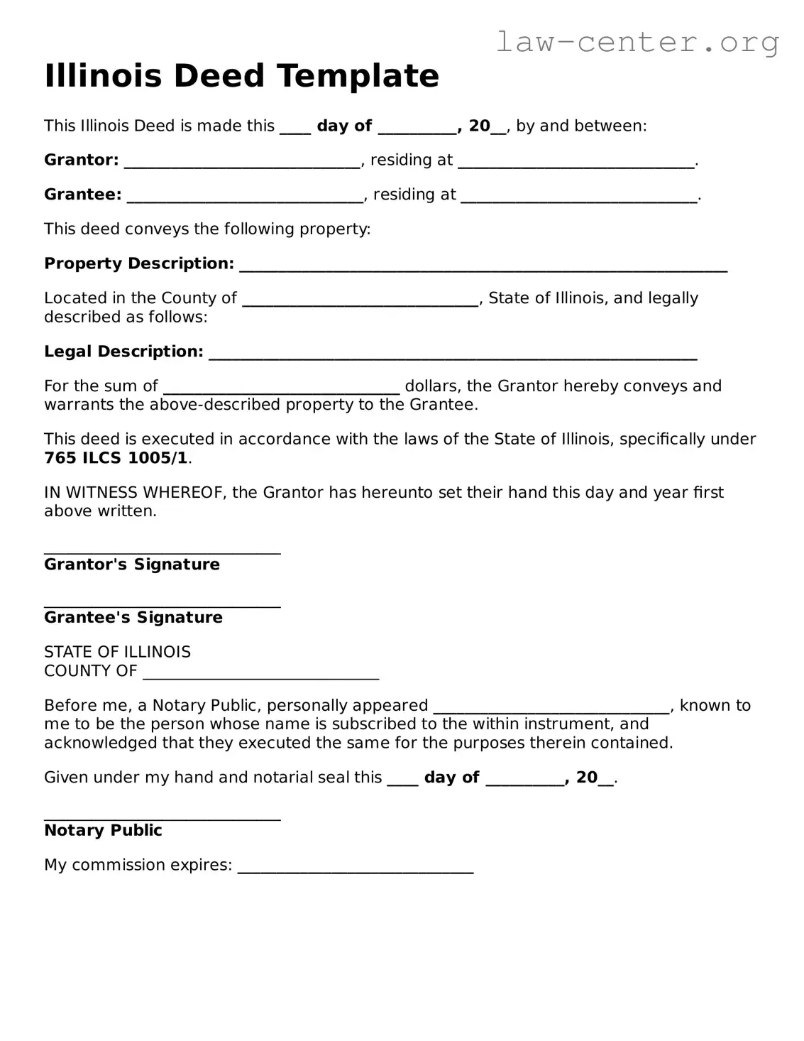 Attorney-Approved Illinois Deed Document