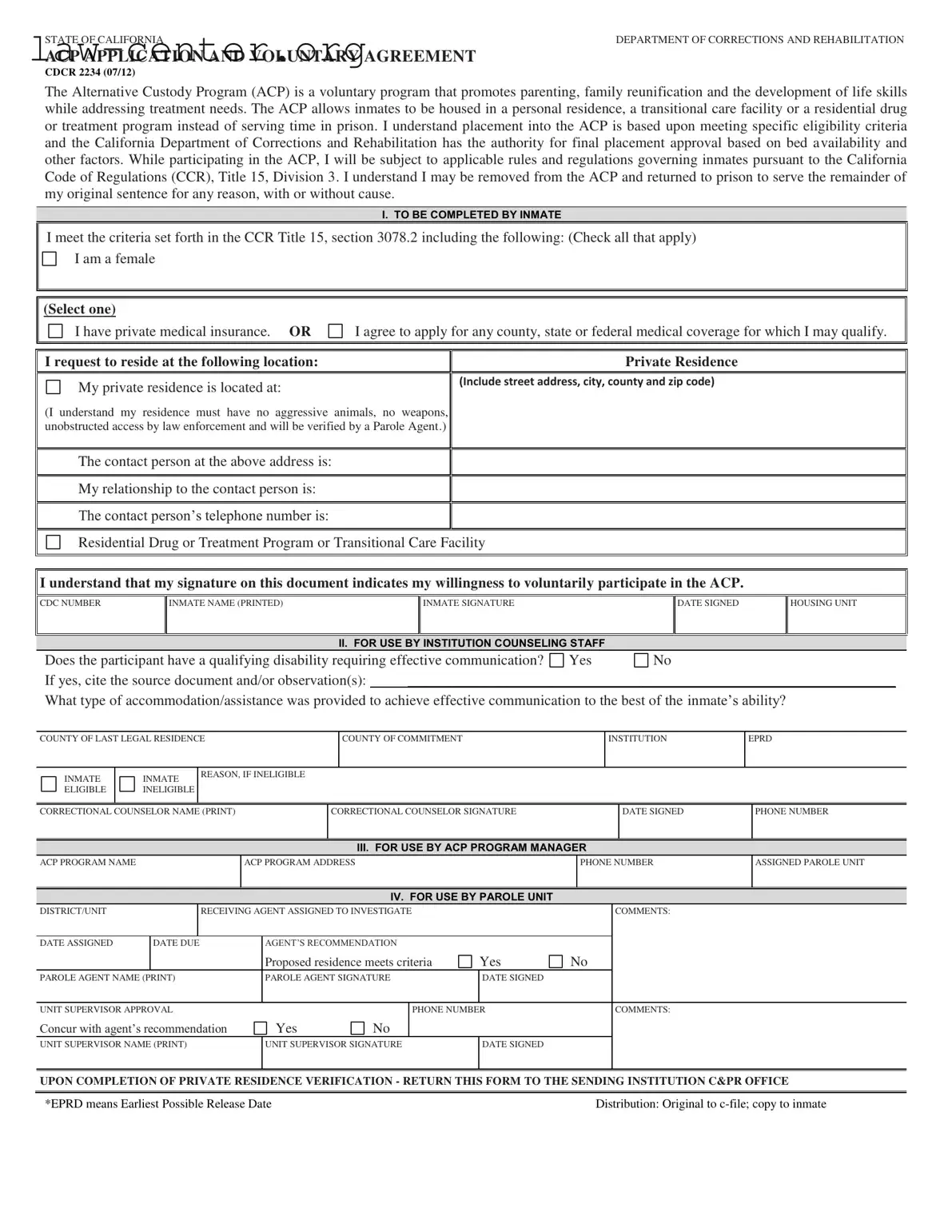 Get California Alternative Custody Form