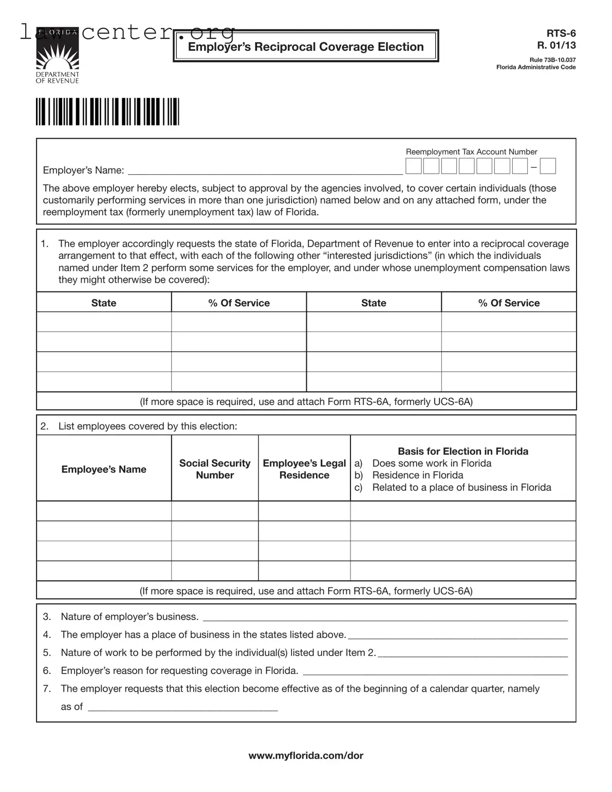 Get Florida Rts 6 Form