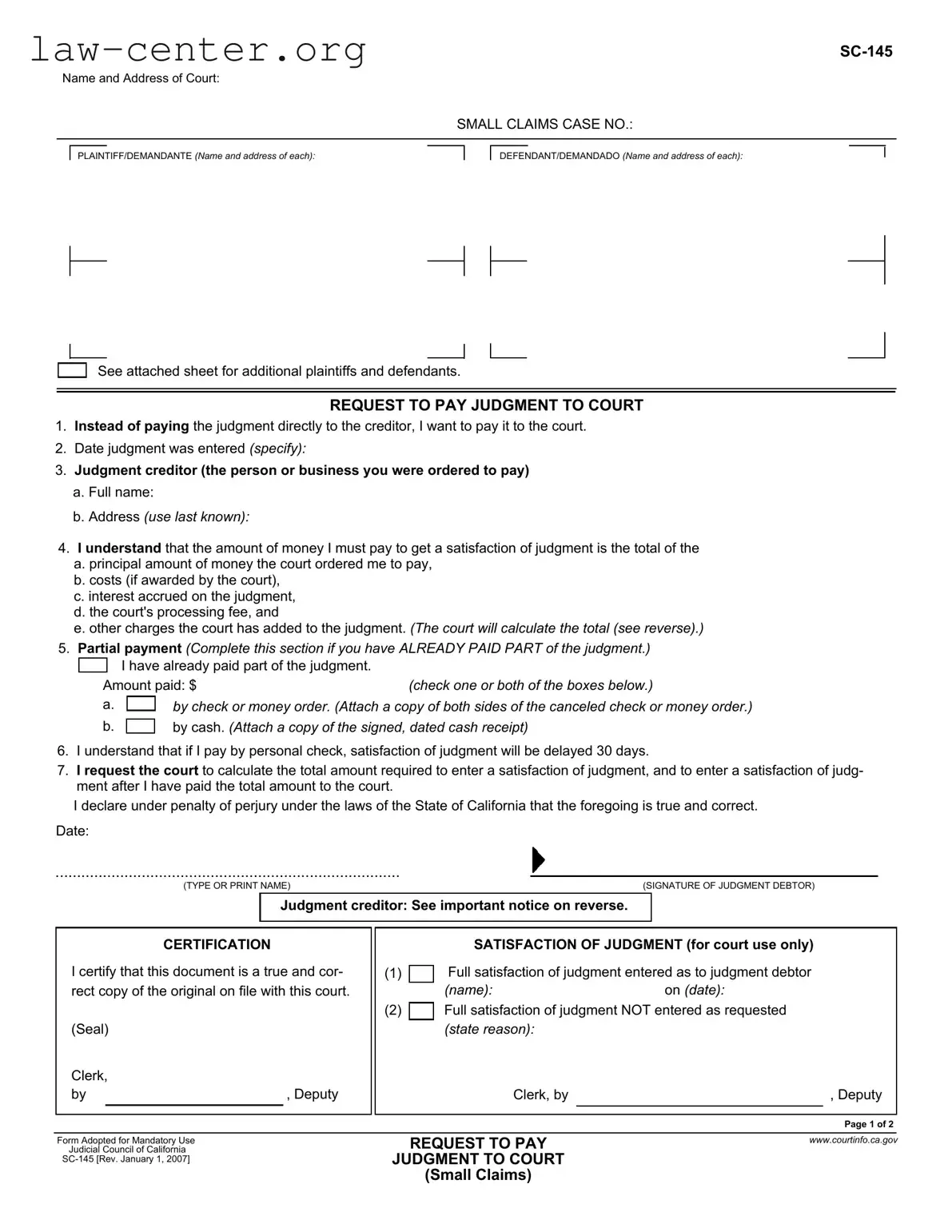 Get California Sc 145 Form