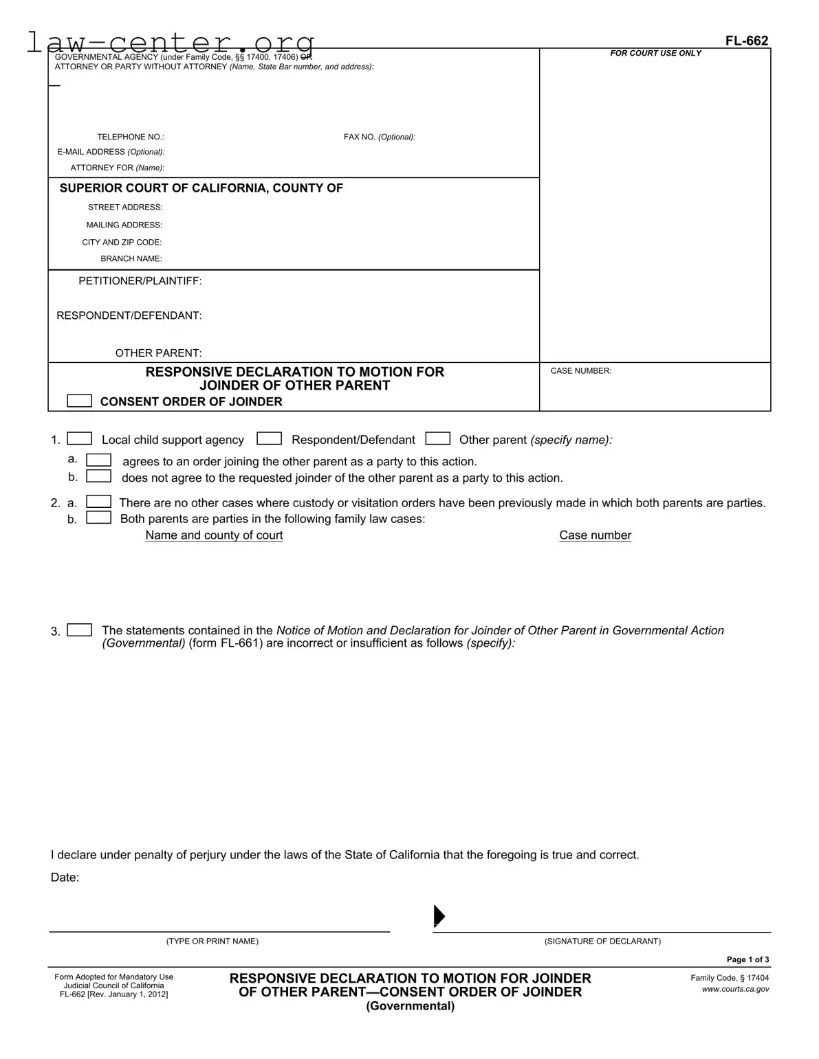 Get California Fl 662 Form